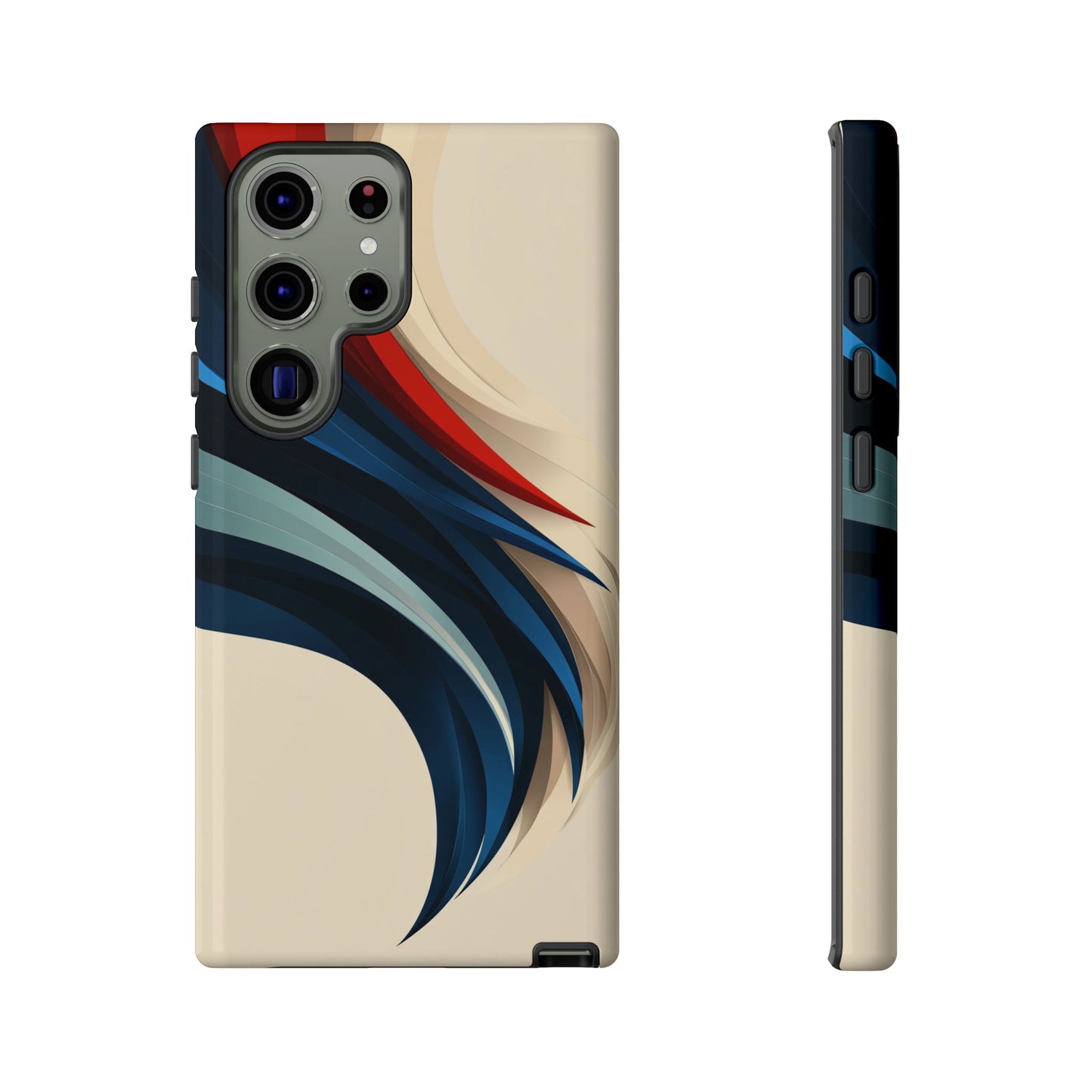 Crimson Flow – Abstract Motion Phone Case for iPhone, Samsung & Pixel