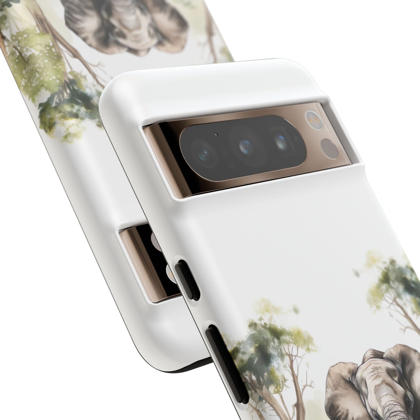 Serene Jungle Elephant Mobile Cover – Watercolor Wildlife Design