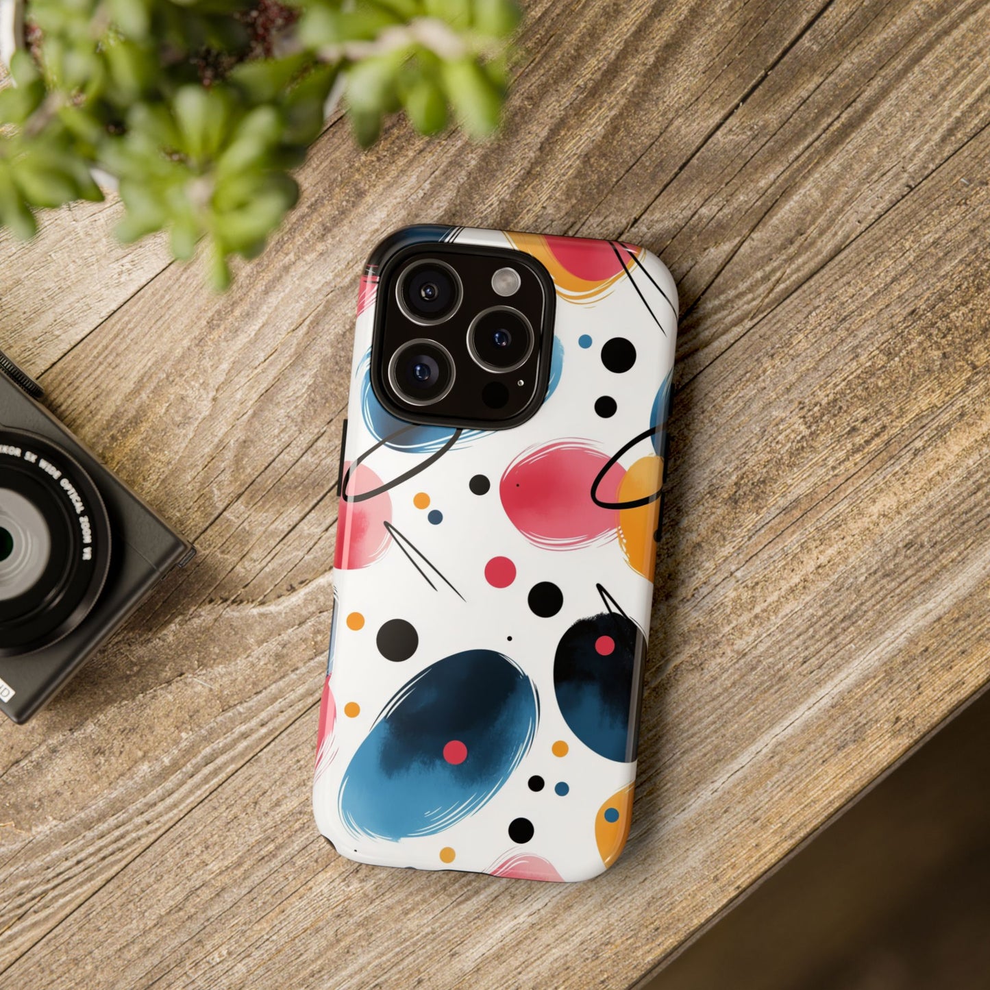 Retro Memphis Vibes – Abstract Art Phone Case for iPhone, google Pixel & Samsung