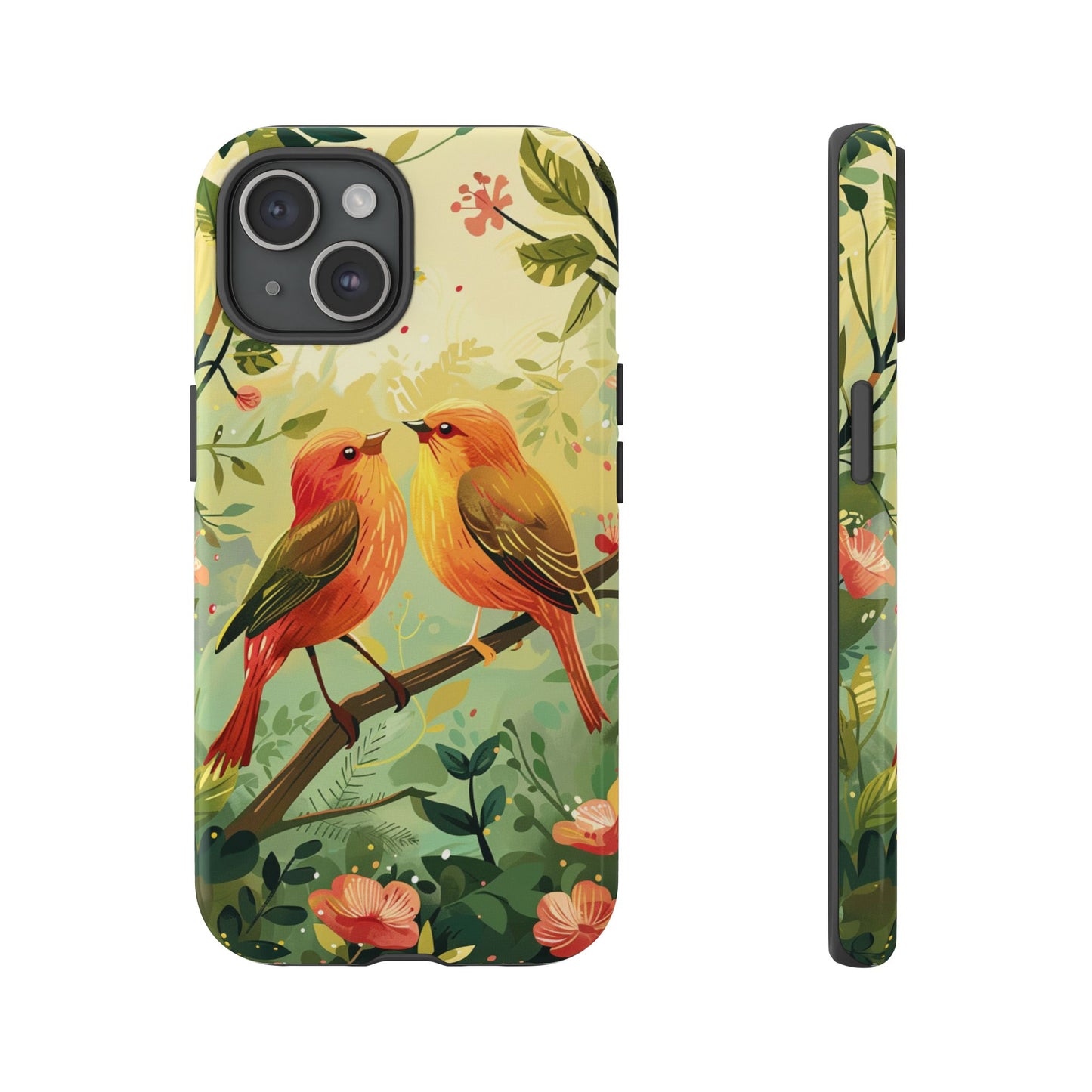 Floral Birds Phone Case β Elegant Nature-Inspired Design for iPhone, Samsung & Google Pixel