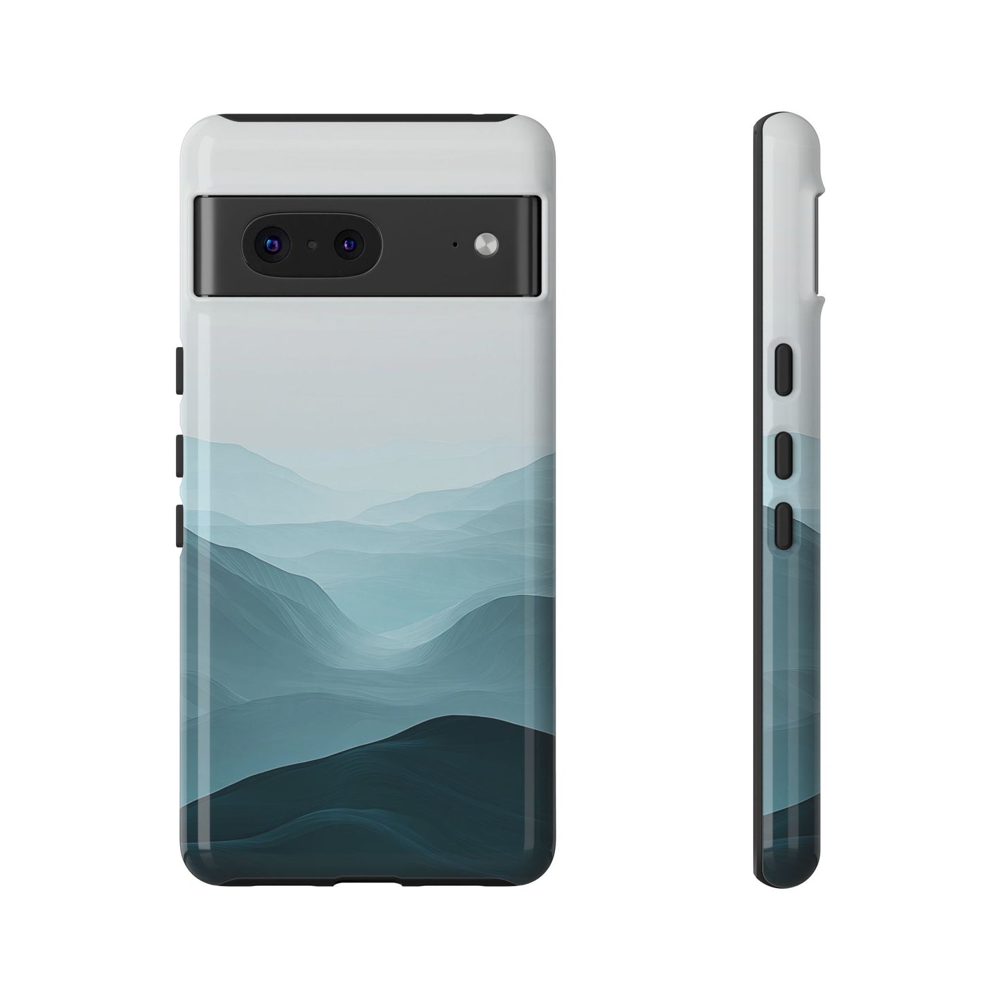 Tranquil Terrain – Misty Abstract Landscape Case for iPhone, Samsung & Pixel