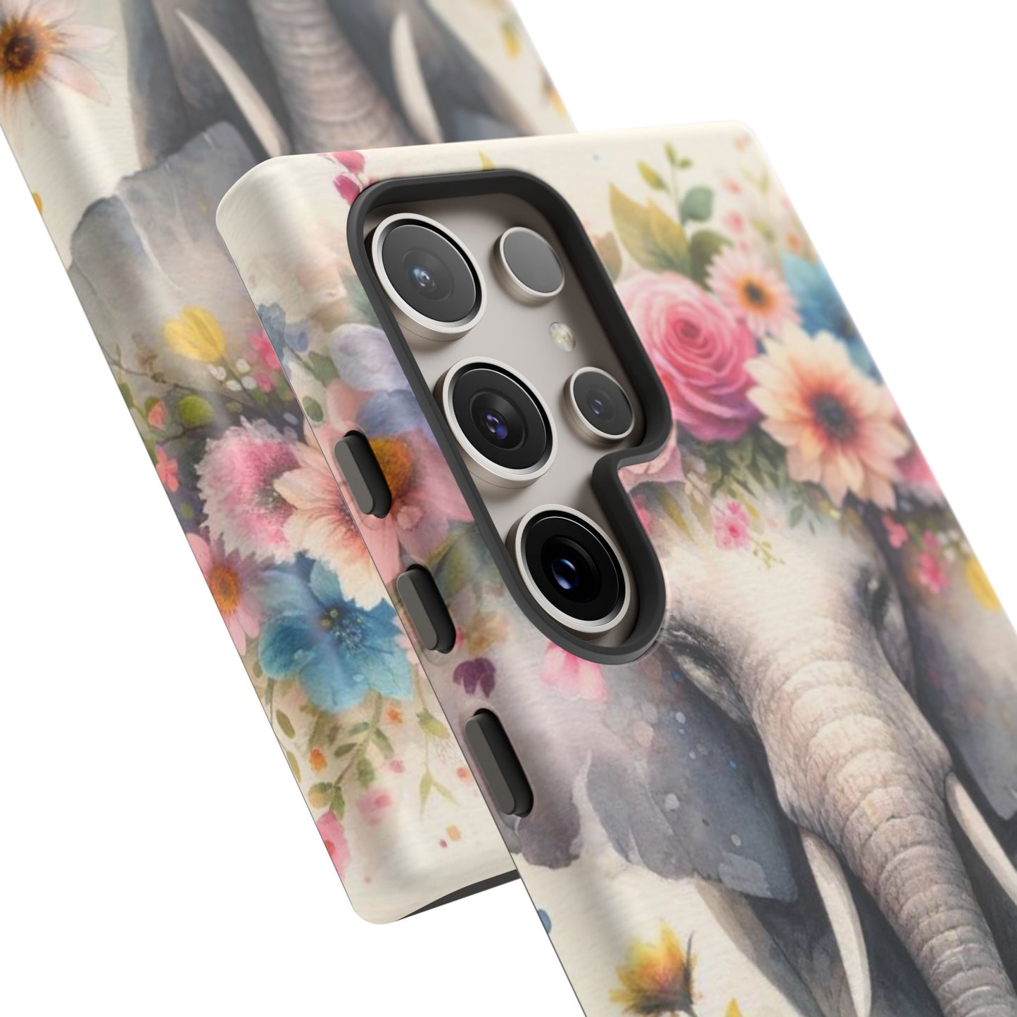 Watercolor Floral Elephant Mobile Cover – Dreamy Artistic Design