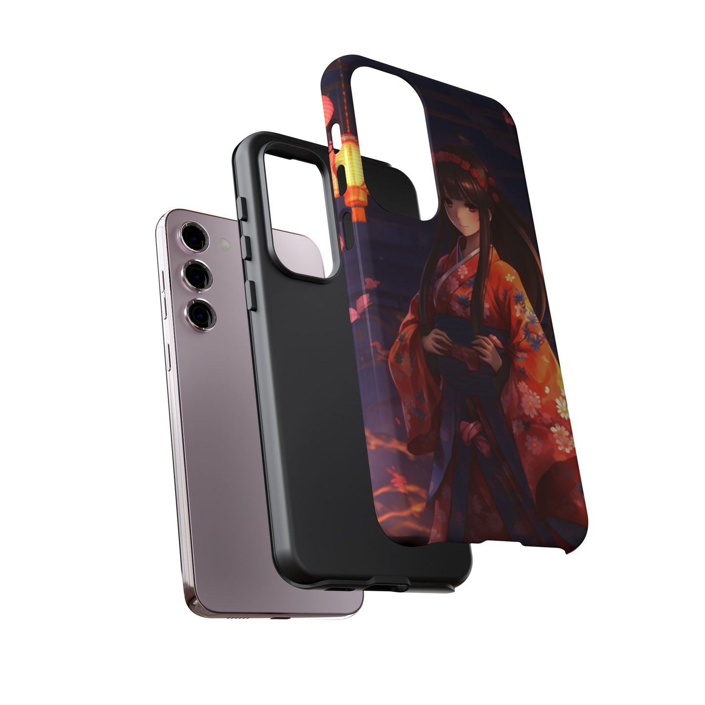 Anime Girl Phone Case - Cute Aesthetic Cover for iPhone, Samsung & Google Pixel, Girly Phone Case, Kawaii Phone Case, Anime Lover Gift