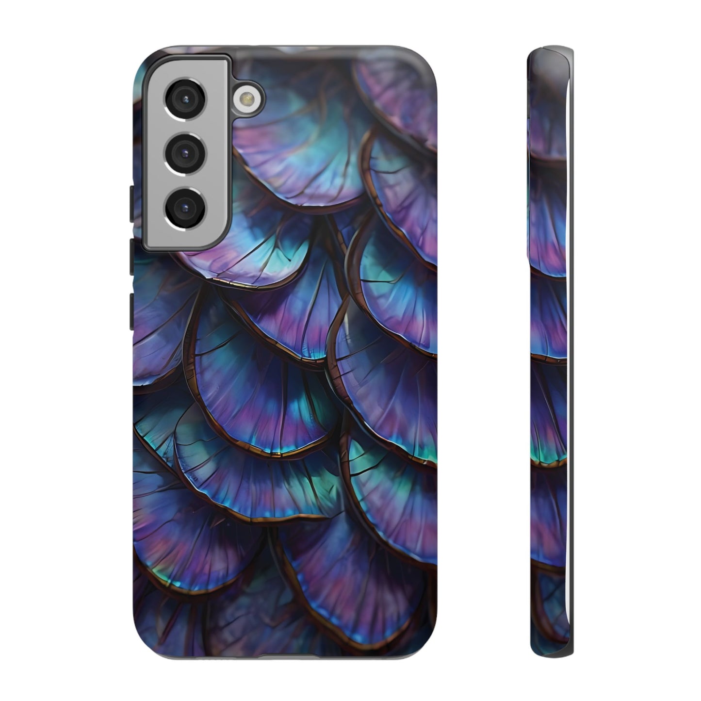 Abstract Macro Shot of Iridescent Butterfly Fish Scales Phone Case Design