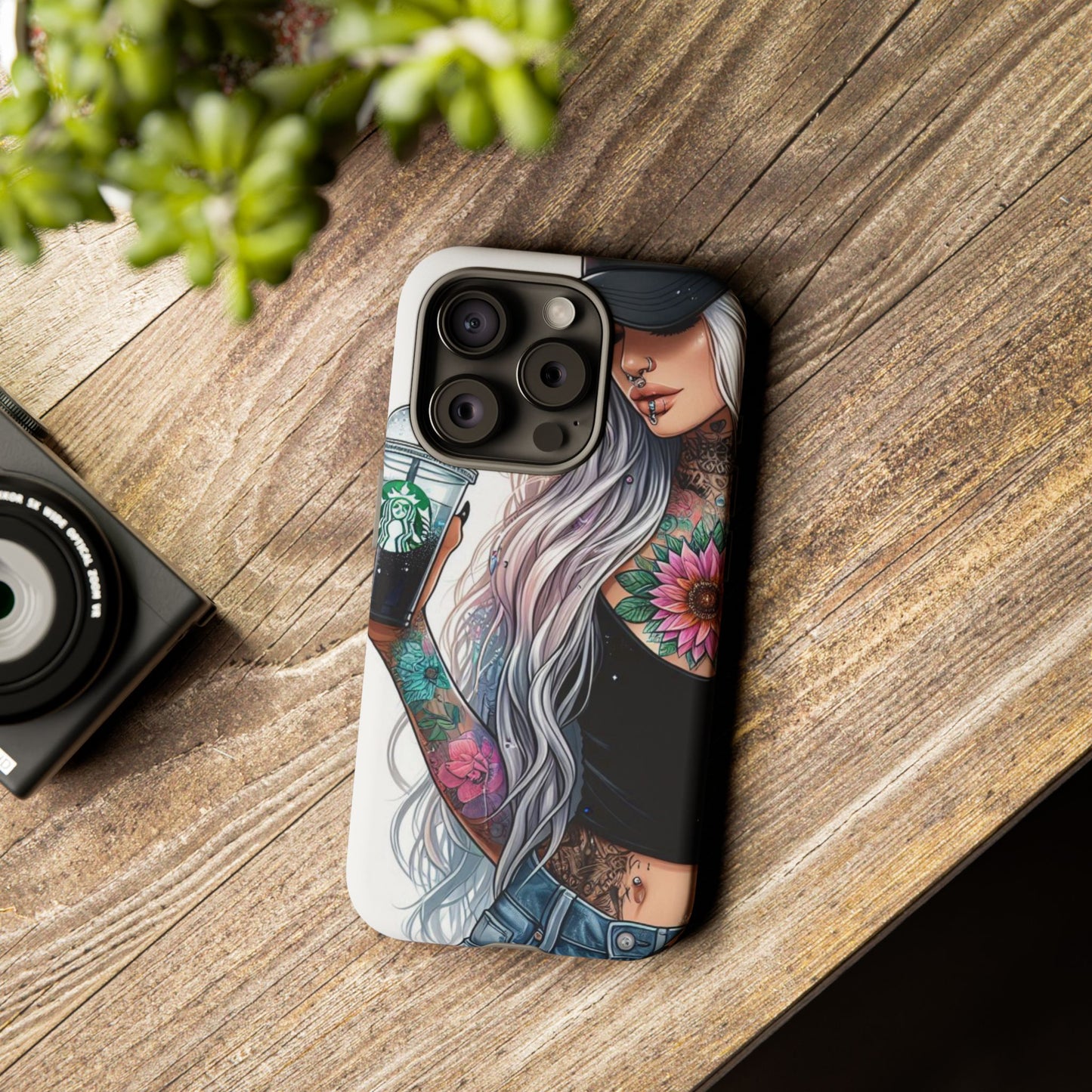 Tattooed Coffee Queen – Edgy Urban Aesthetic Mobile Cover