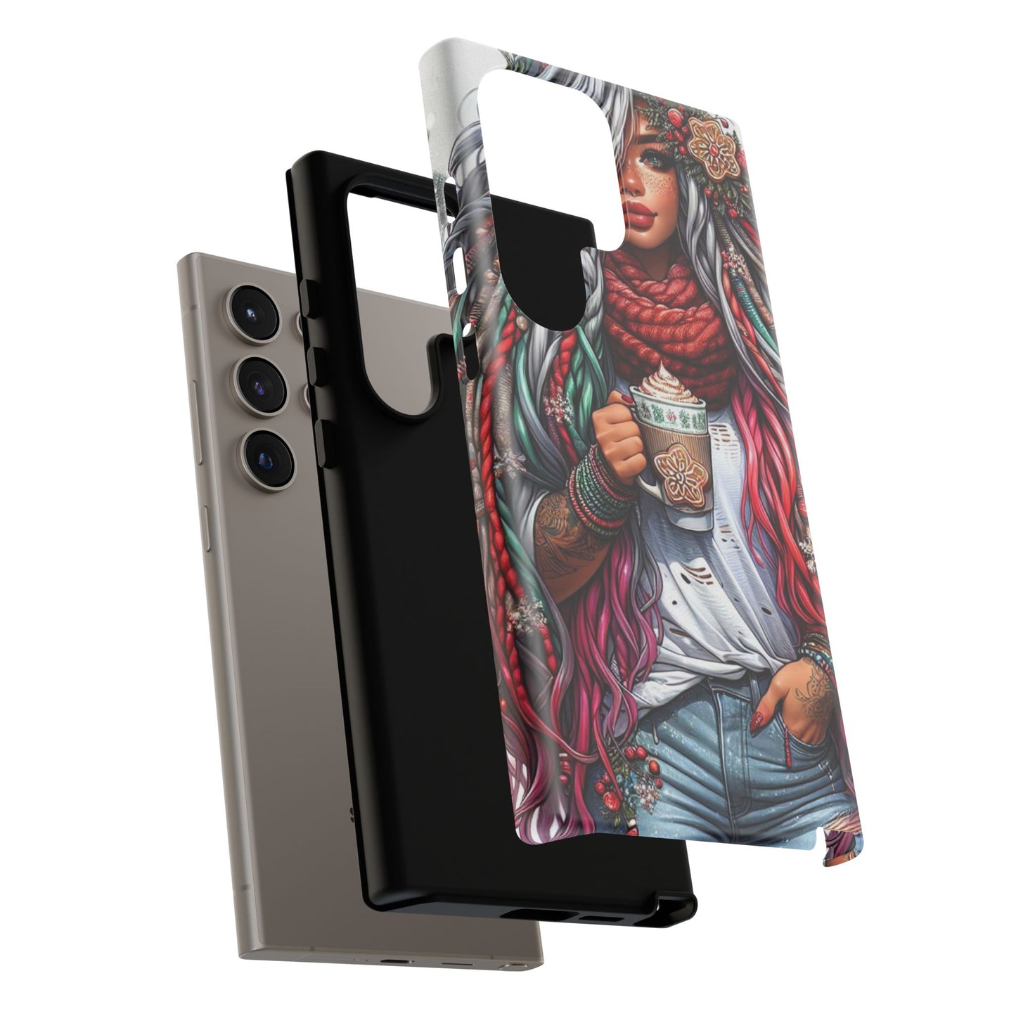 Boho Winter Queen – Cozy Dreads & Holiday Vibes Mobile Cover