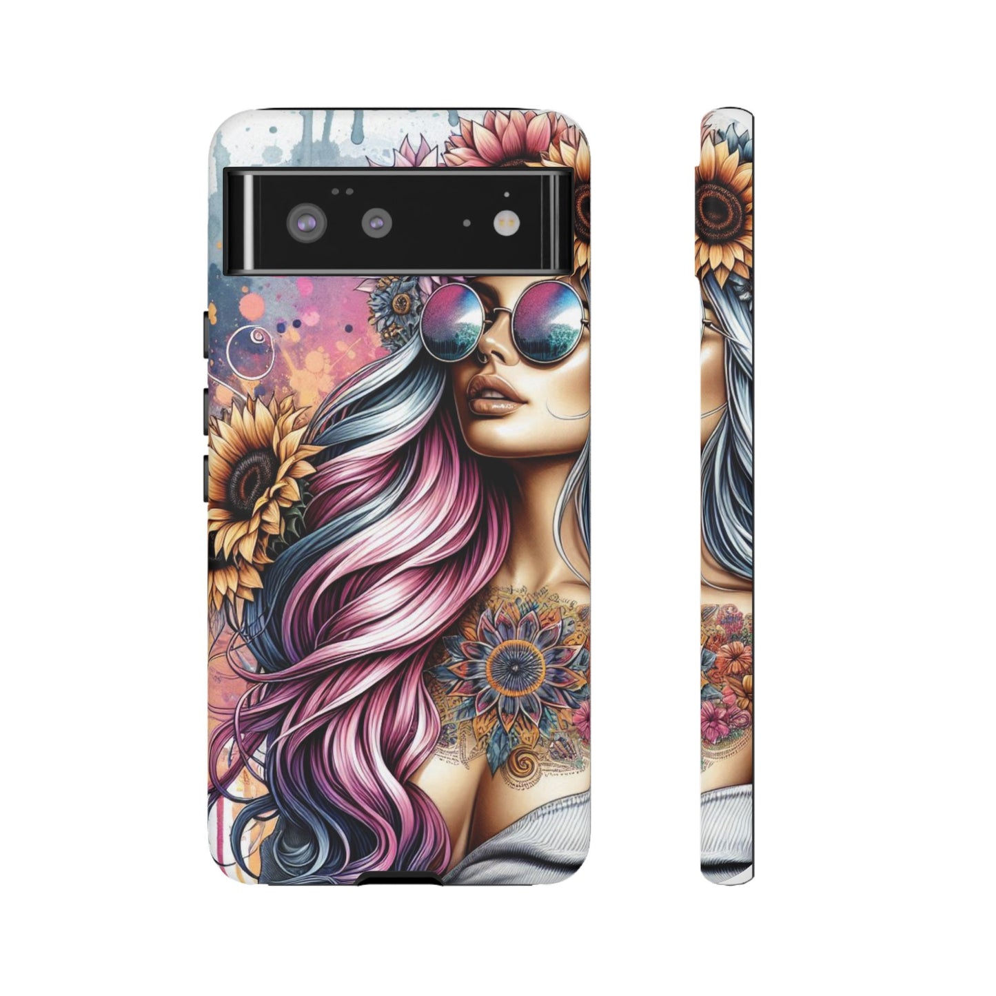 Bohemian Sunflower Queen – Retro Floral Fantasy Mobile Cover