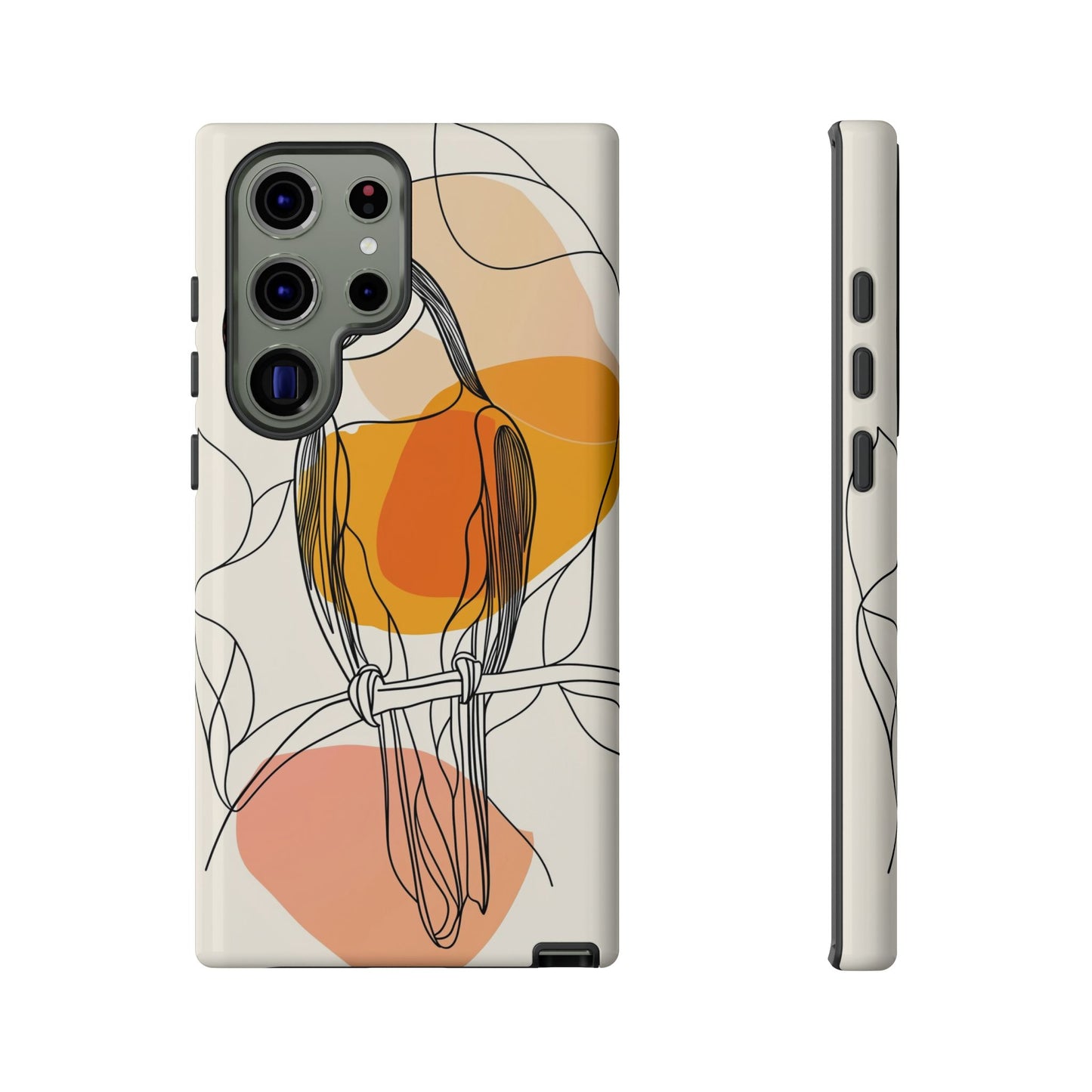 Tropical Lines: Abstract Toucan Art Phone Case for iPhone, Samsung & Pixel