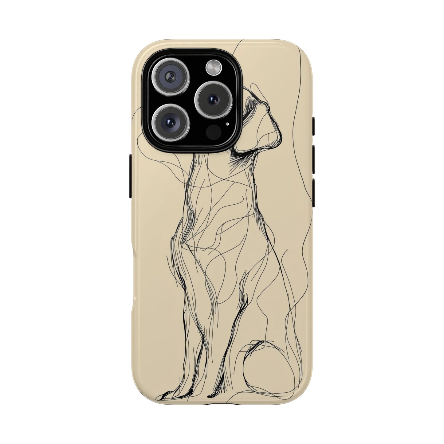 Loyal Lines: Abstract Dog Sketch Phone Case for iPhone, Samsung & Pixel