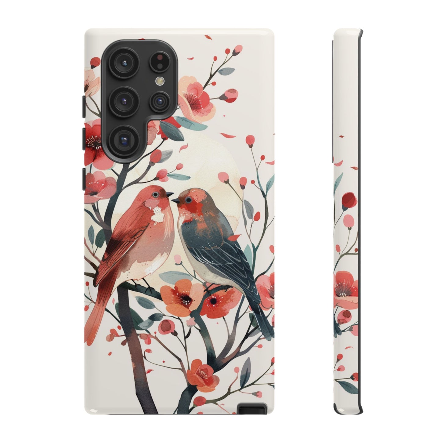 Floral Birds Phone Case β Elegant Nature-Inspired Design for iPhone, Samsung & Google Pixel