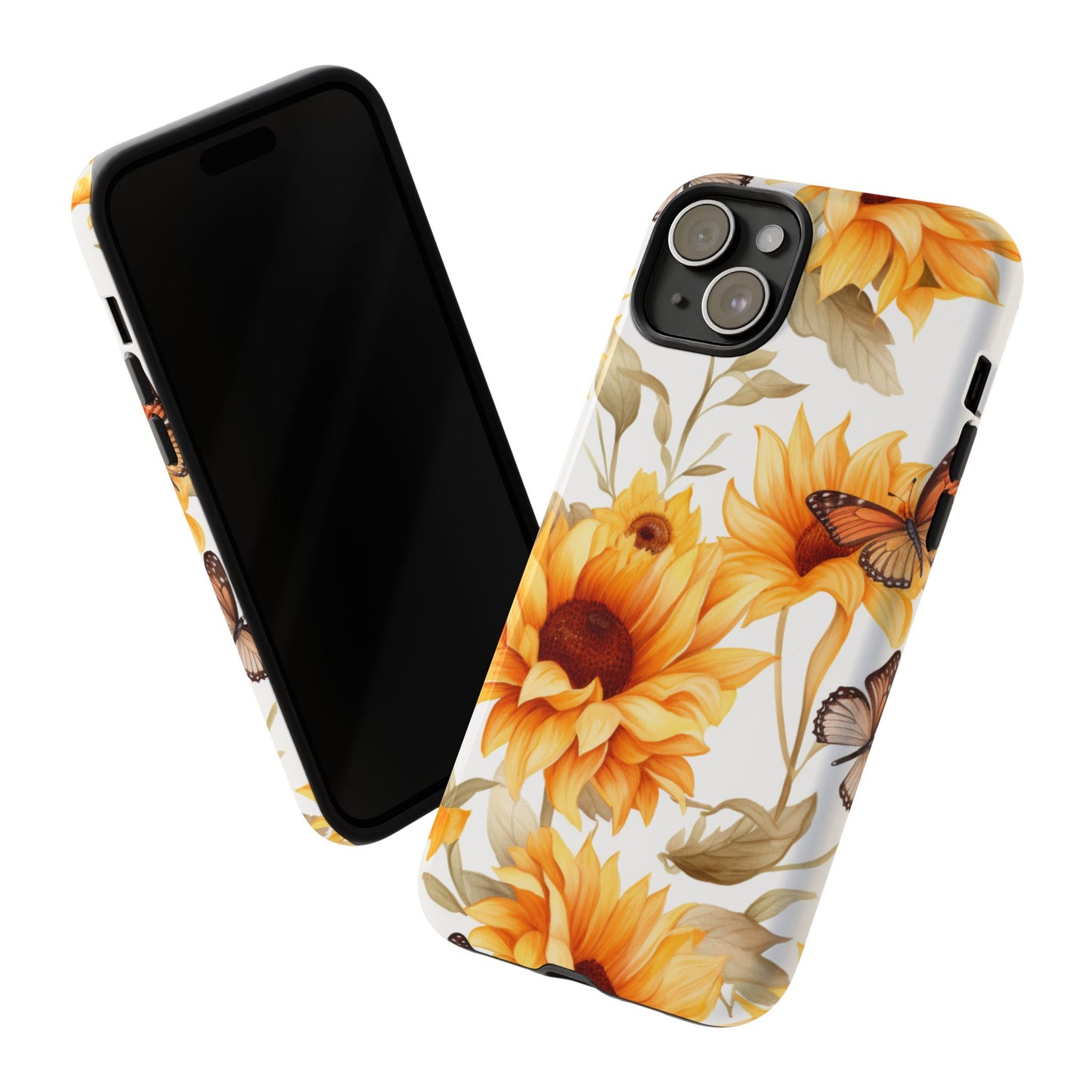 Sunflower & Butterfly Aesthetic Mobile Case – Bright & Nature-Inspired