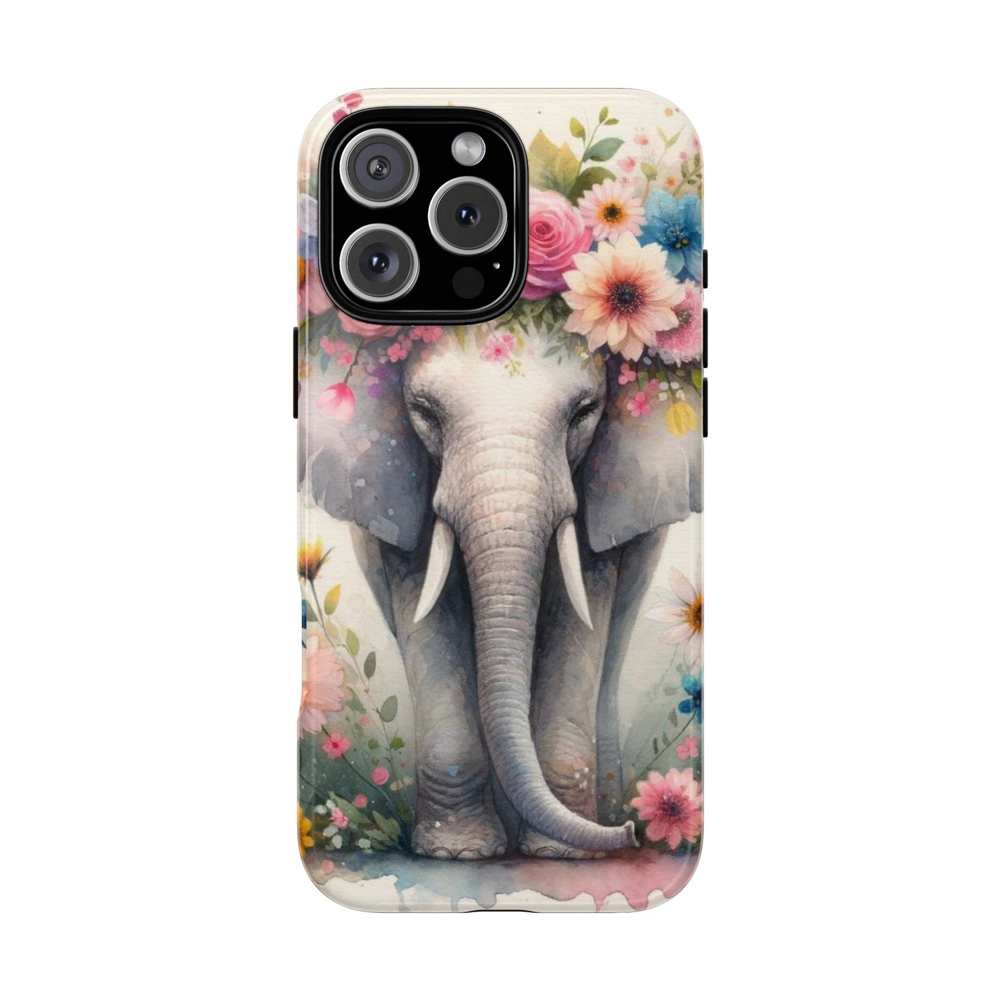 Watercolor Floral Elephant Mobile Cover – Dreamy Artistic Design