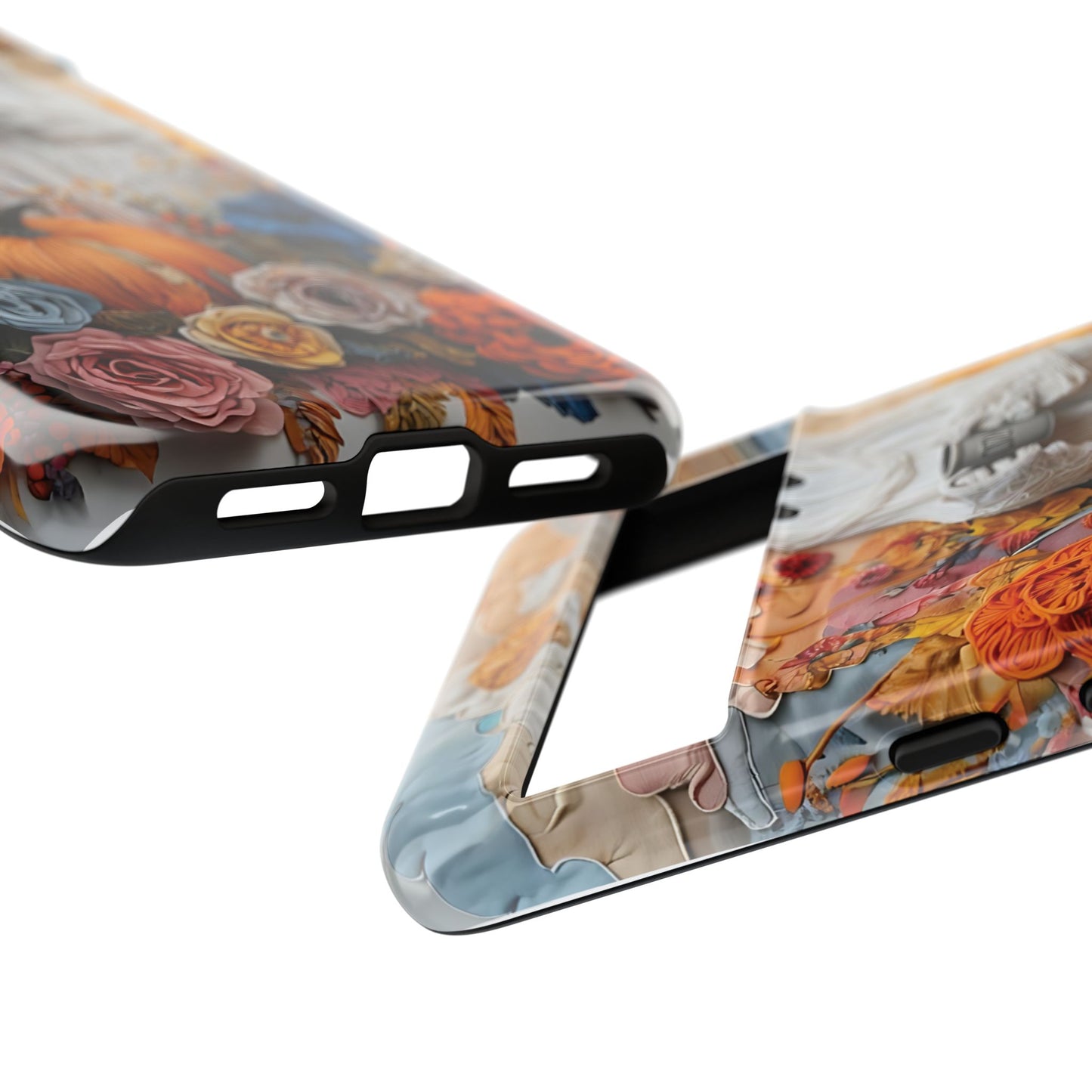 Colorful Whimsical Artwork of Ghost in Autumn Scene phone case design.