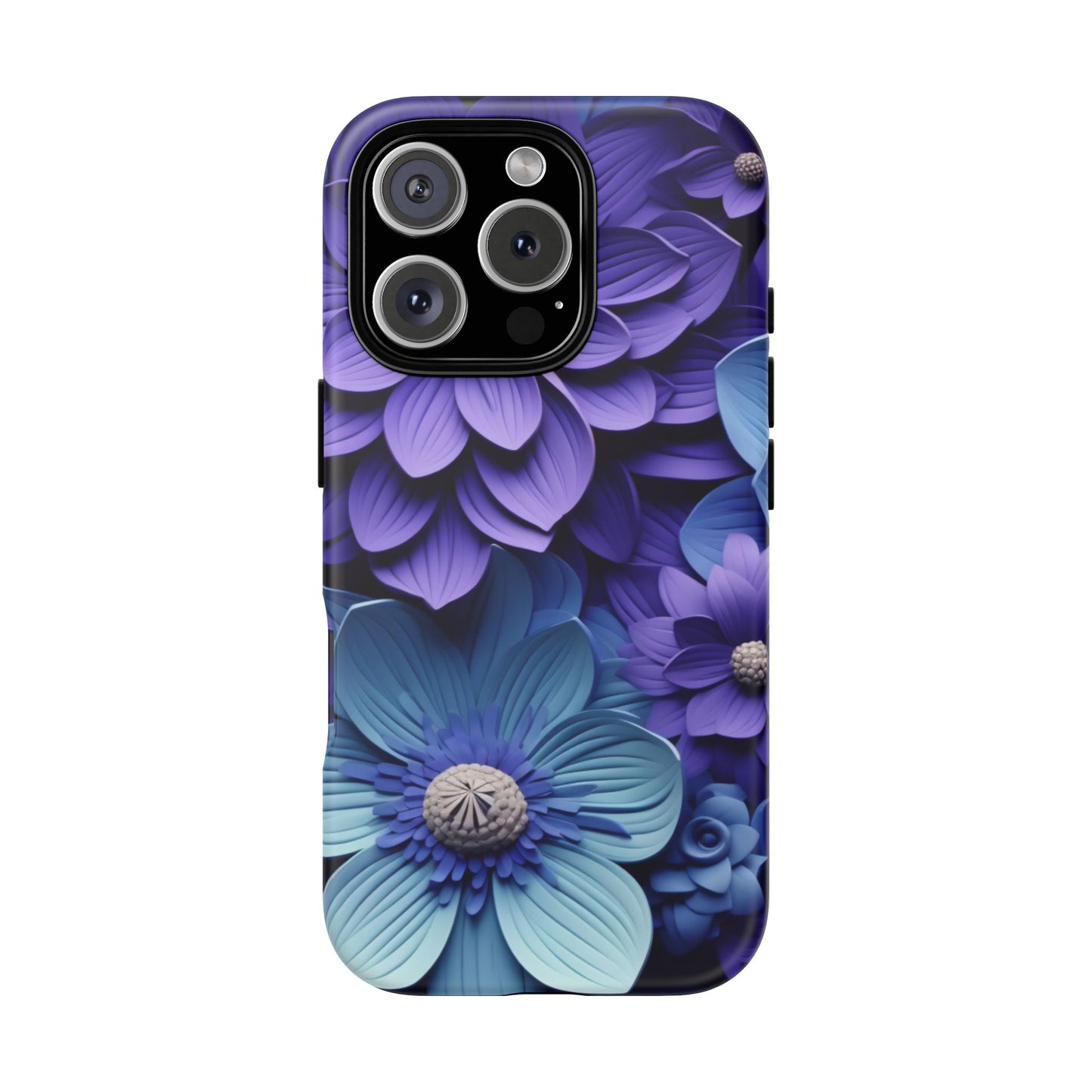 Royal Blue Floral Phone Case – Elegant & Luxurious Design