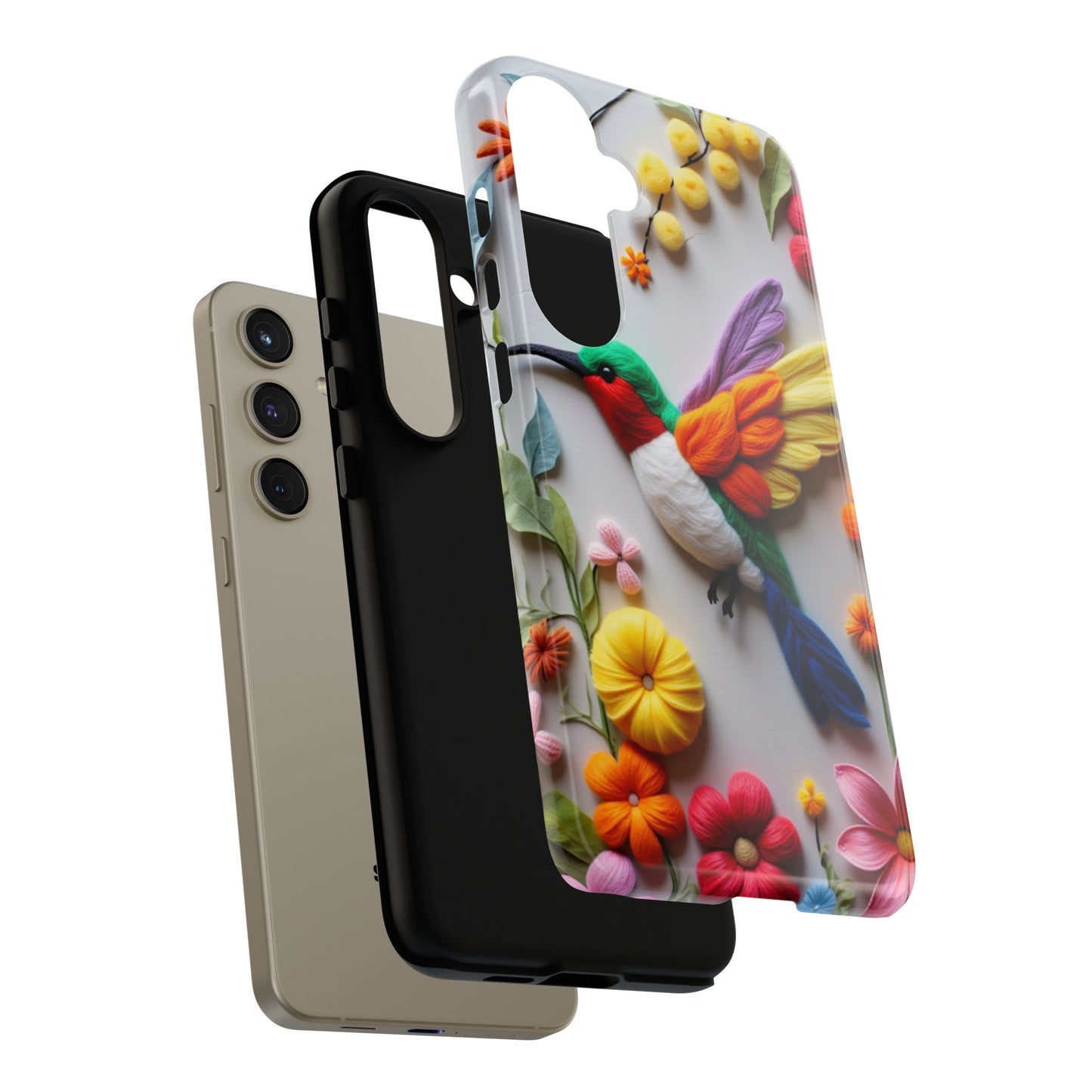 Elegant Hummingbird with Floral Mosaic Design | Nature's Artistic Vibes | iPhone 16 Pro