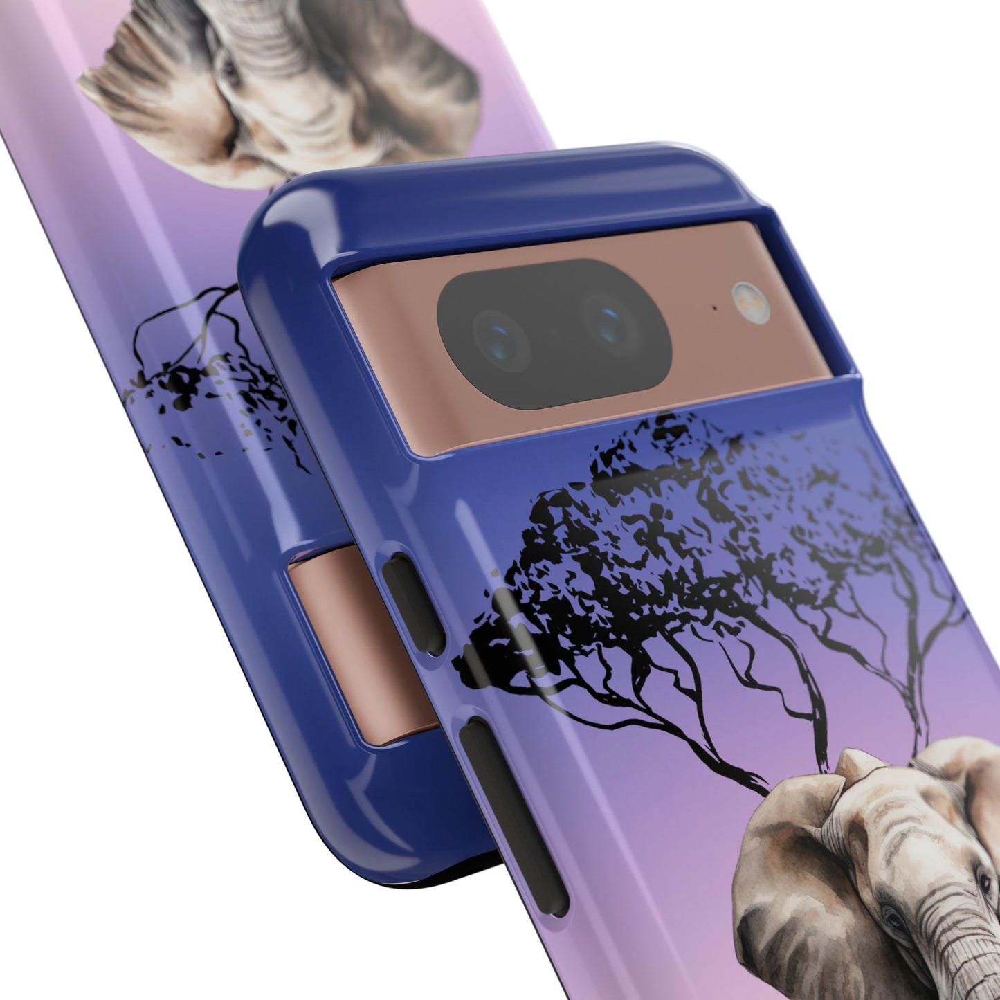 Surreal Elephant Tree Mobile Cover – Dreamy Sunset Fantasy