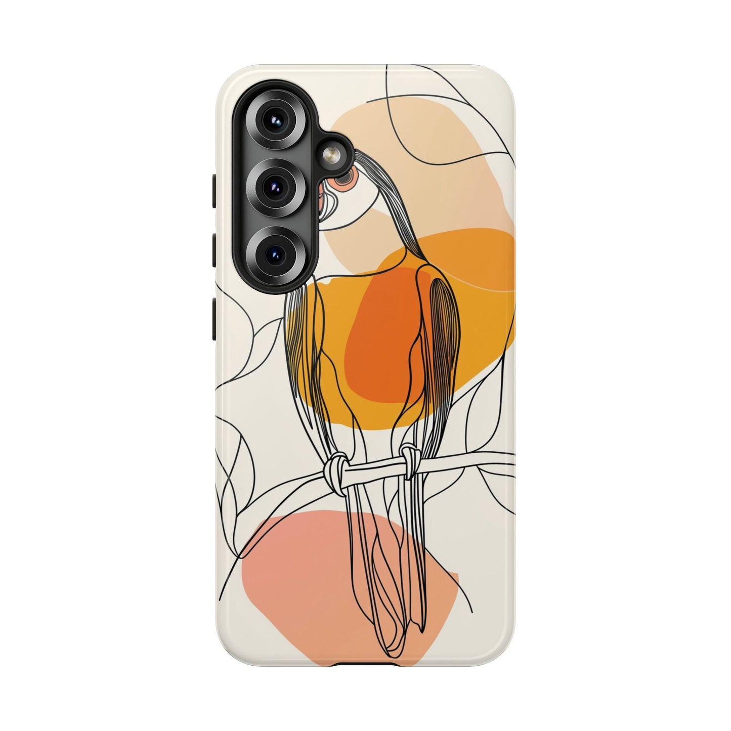 Tropical Lines: Abstract Toucan Art Phone Case for iPhone, Samsung & Pixel
