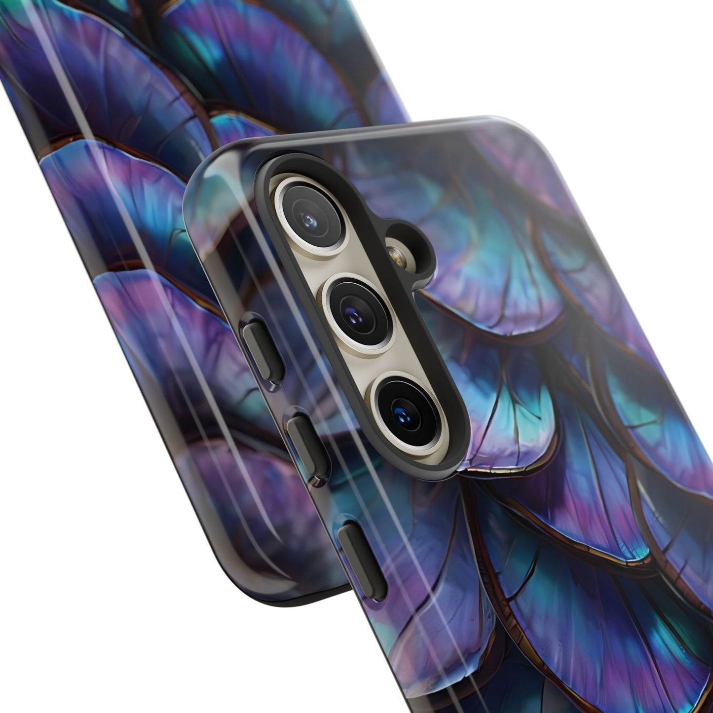 Abstract Macro Shot of Iridescent Butterfly Fish Scales Phone Case Design