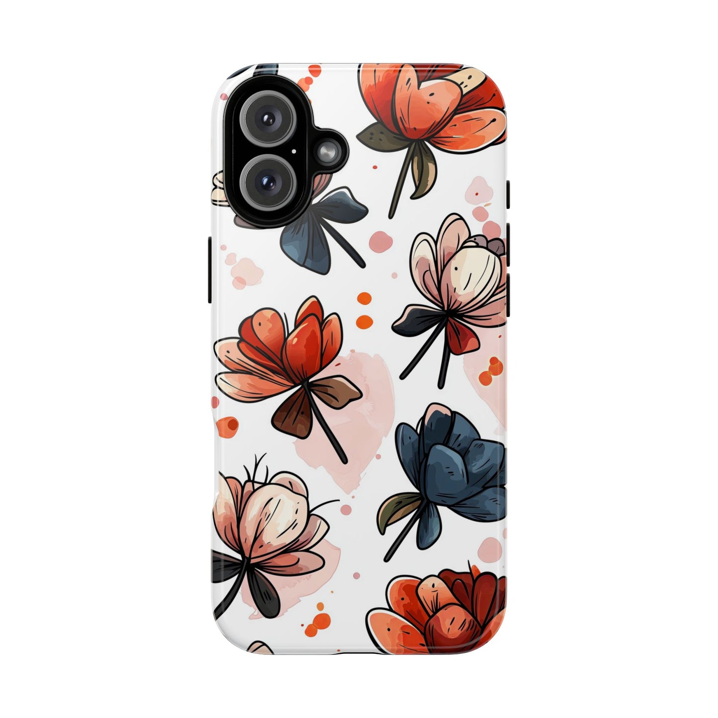 Bold Bloom Watercolor Floral Phone Case for iPhone, Samsung & Google Pixel | Artistic Flower Pattern