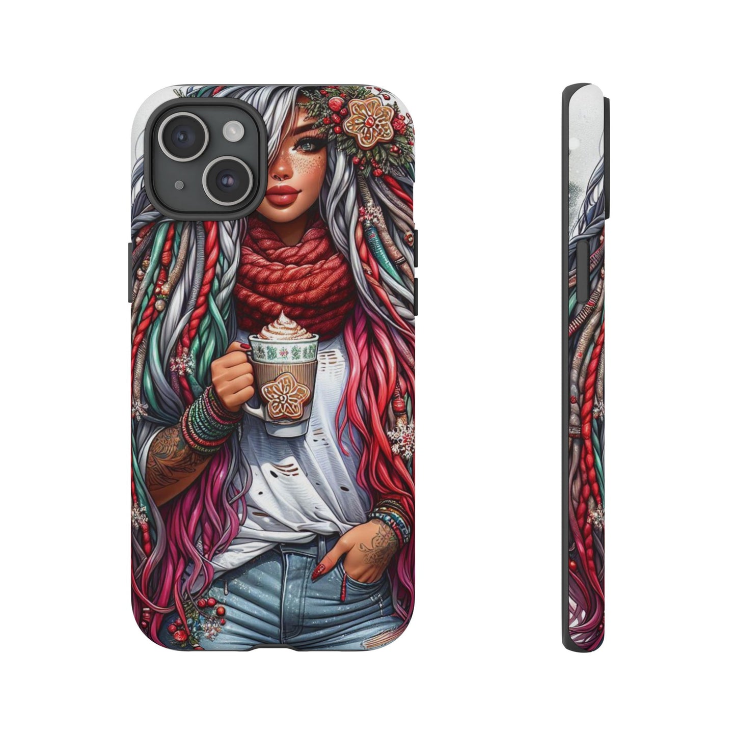 Boho Winter Queen – Cozy Dreads & Holiday Vibes Mobile Cover