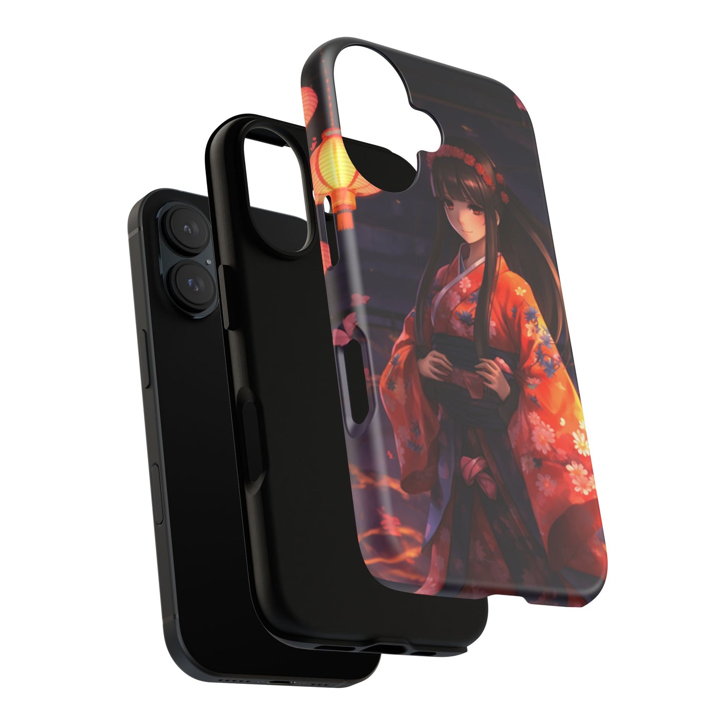 Anime Girl Phone Case - Cute Aesthetic Cover for iPhone, Samsung & Google Pixel, Girly Phone Case, Kawaii Phone Case, Anime Lover Gift