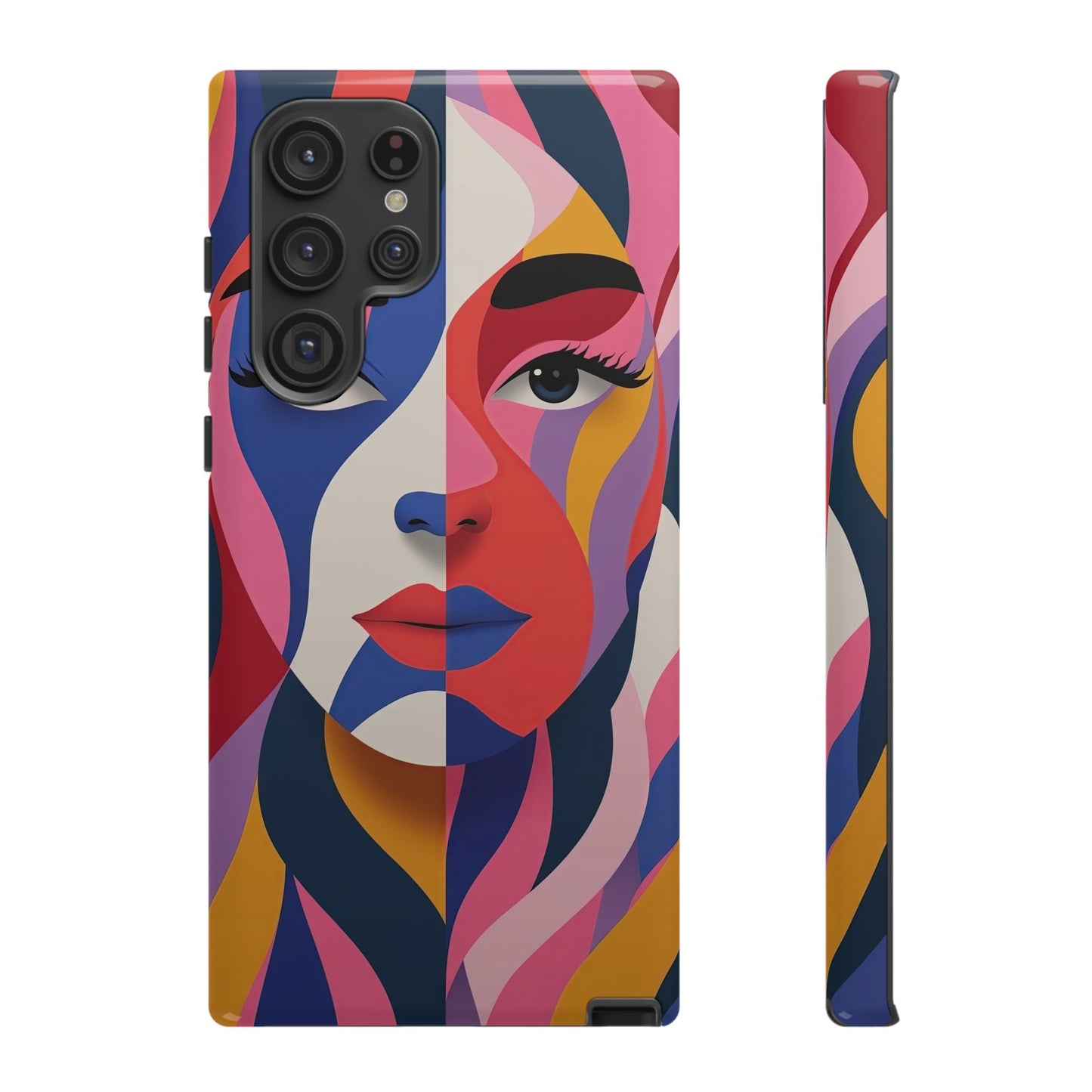 Abstract Portrait Phone Case - Vibrant Colors for iPhone, Google Pixel, and Samsung