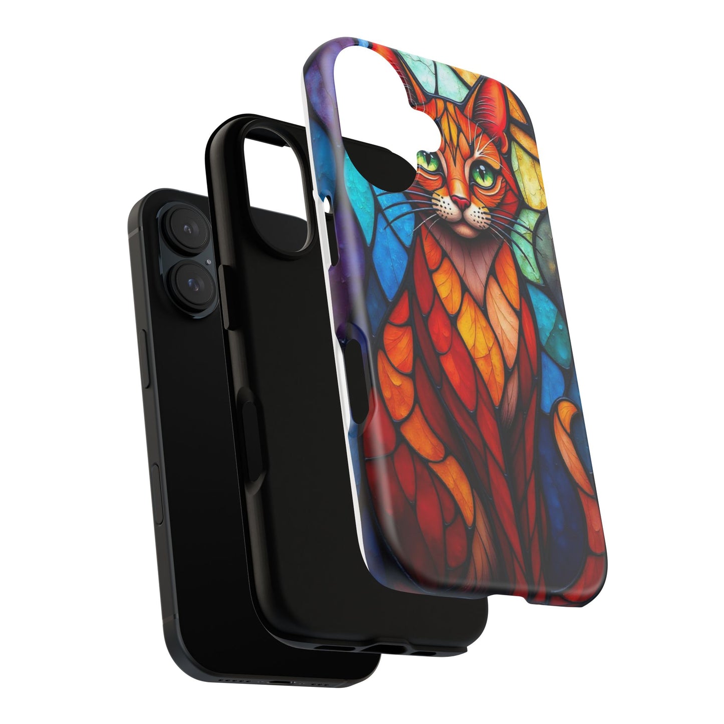 Geometric Cat: Colorful Abstract Portrait
