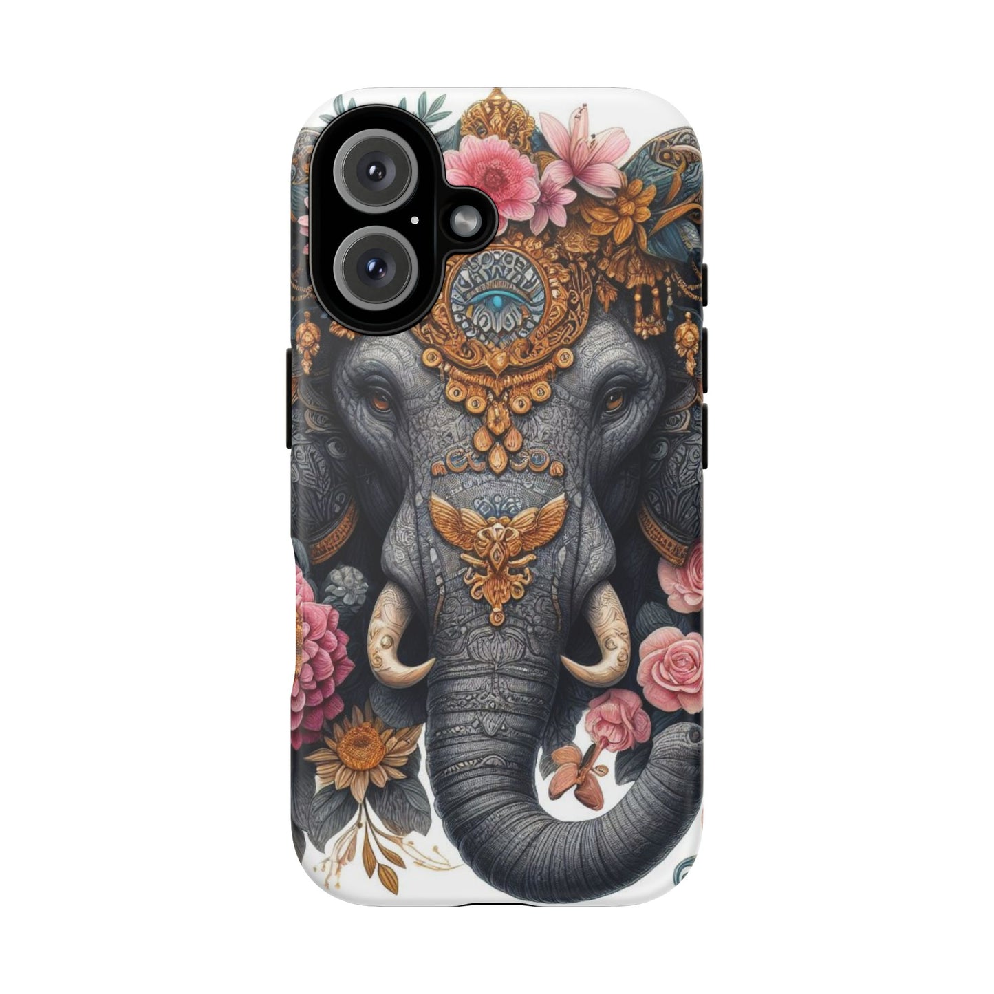 Golden Royal Elephant Mobile Cover – Luxurious Ornate Art