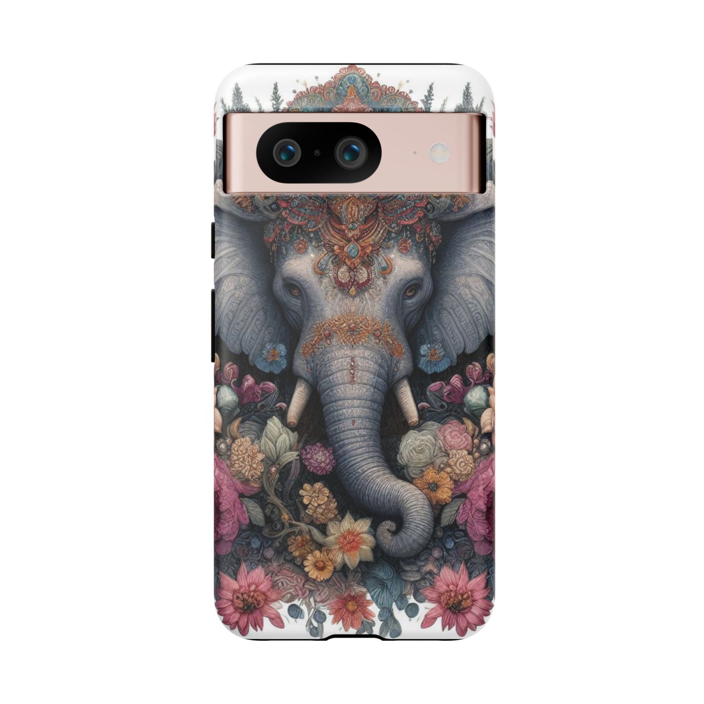 Regal Ornate Elephant Mobile Cover – Majestic Bohemian Art