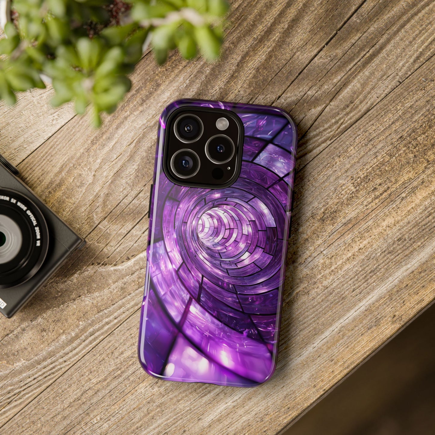 Hypnotic Spiral Optical Illusion Phone Case for iPhone, Samsung & Pixel