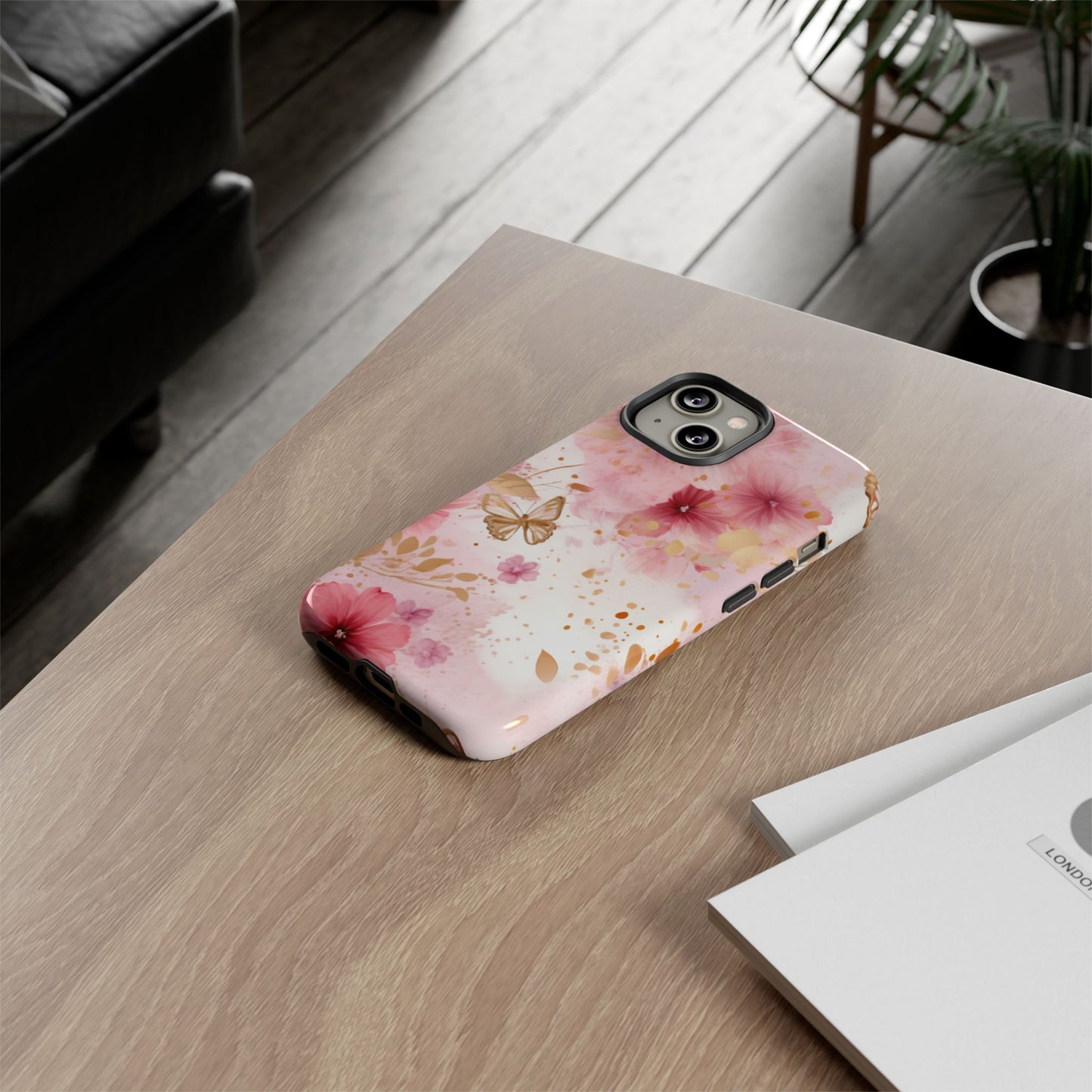 Blush Elegance Floral Mobile Case