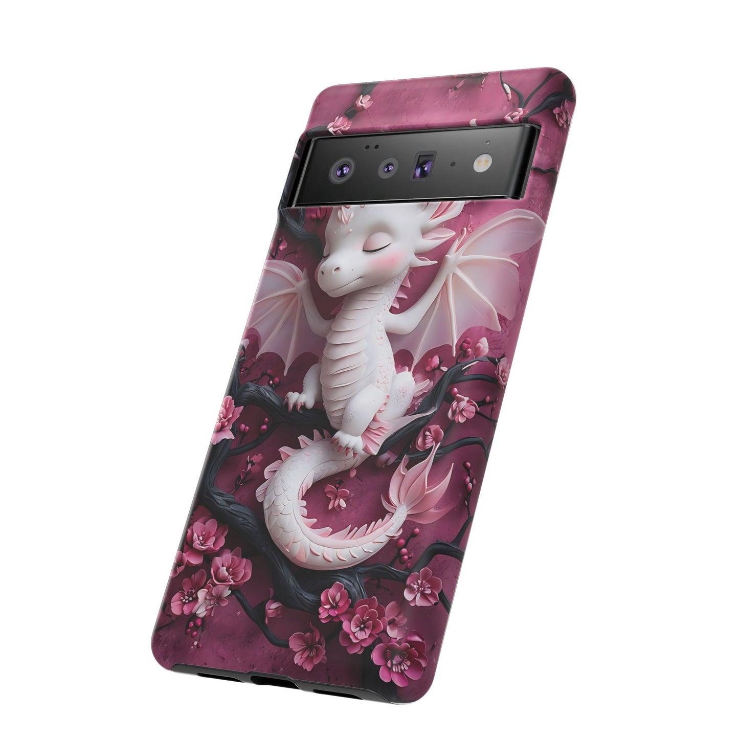 Whimsical 3D Relief Artwork Of A Cute Dragon phone case design