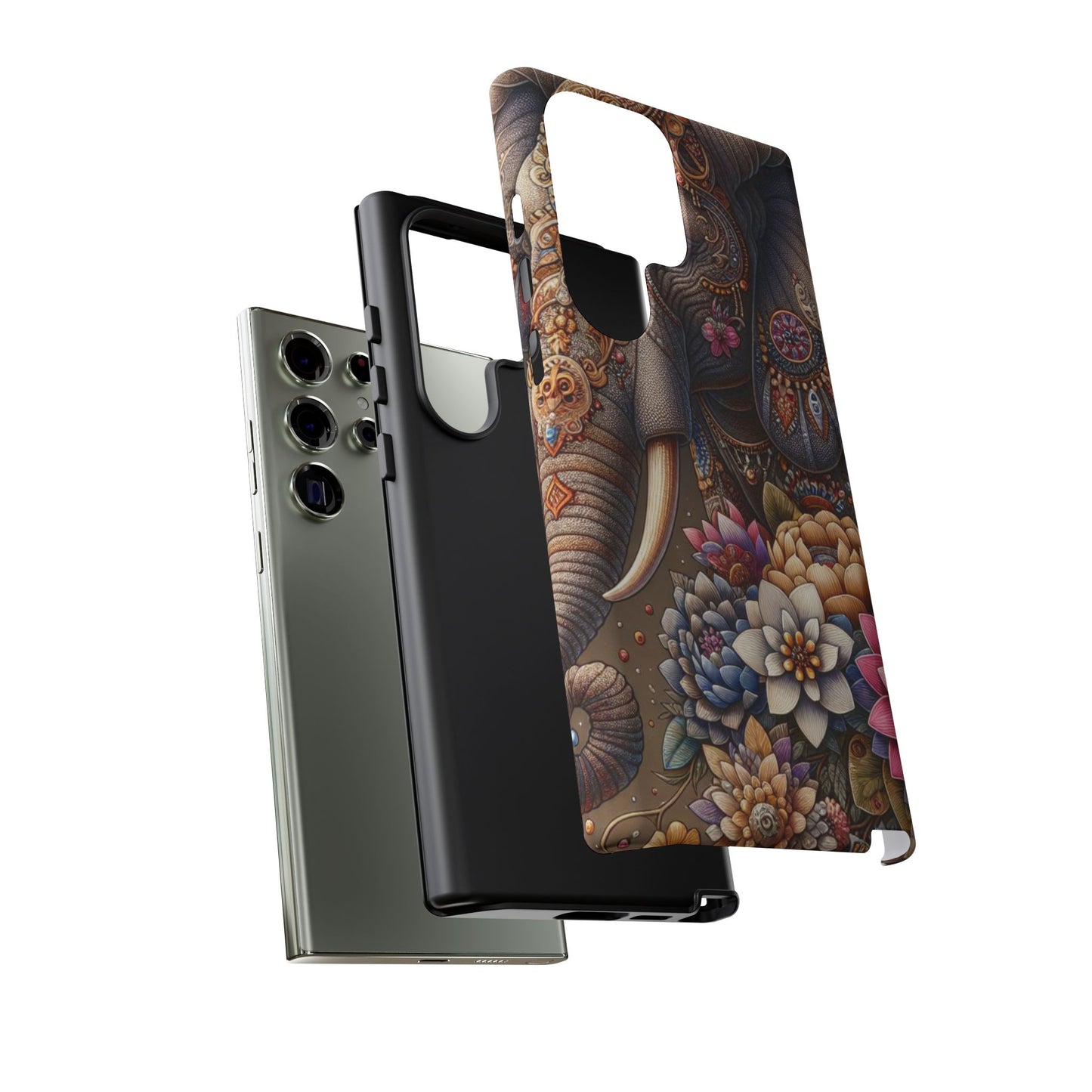 Royal Ornate Elephant Mobile Cover – Luxurious Bohemian Art