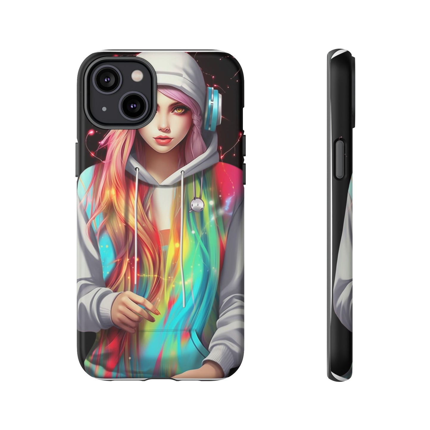 Anime Girl Phone Case - Cute Aesthetic Cover for iPhone, Samsung & Google Pixel, Girly Phone Case, Kawaii Phone Case, Anime Lover Gift