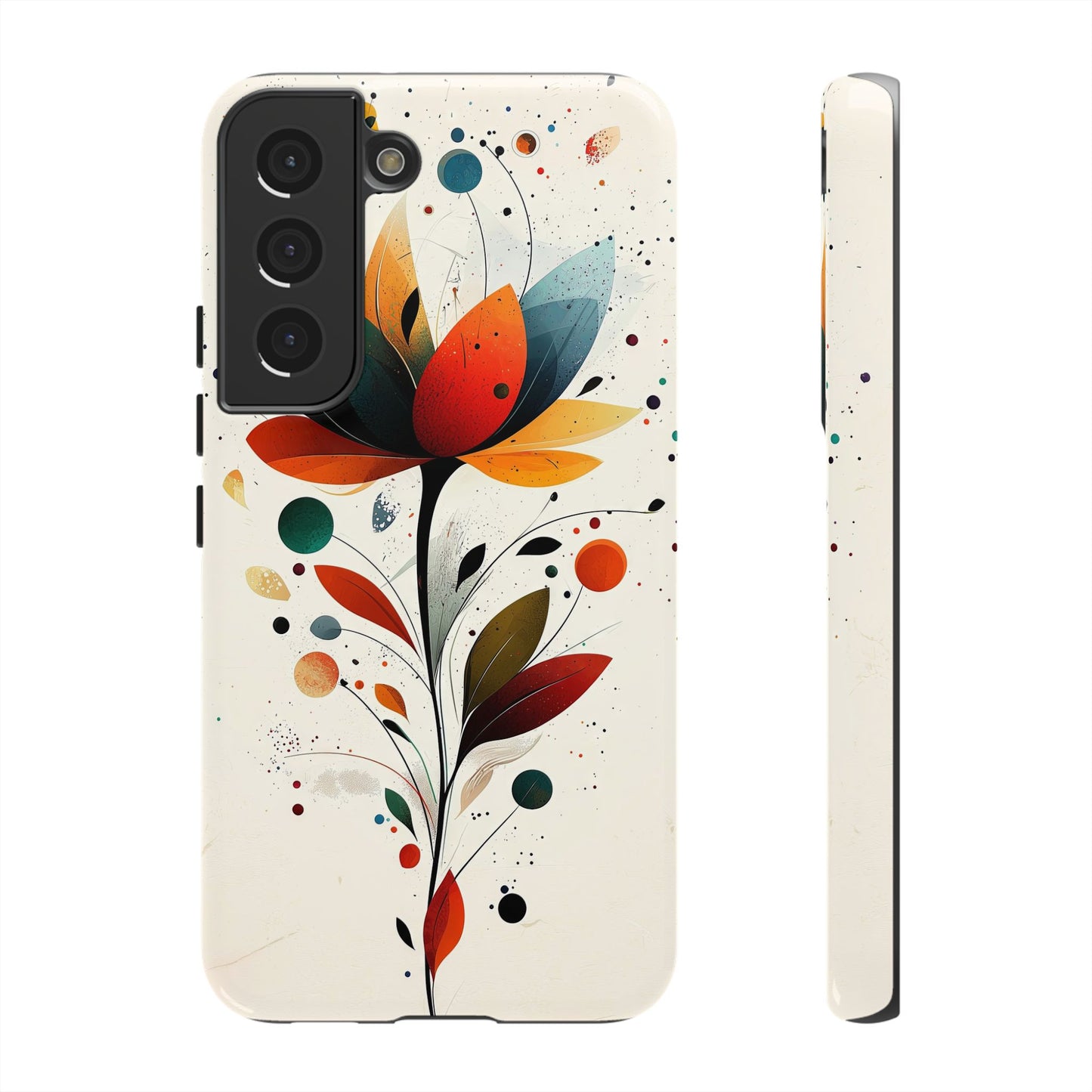 Celestial Petals – Abstract Floral Burst Phone Case for iPhone, Pixel & Samsung