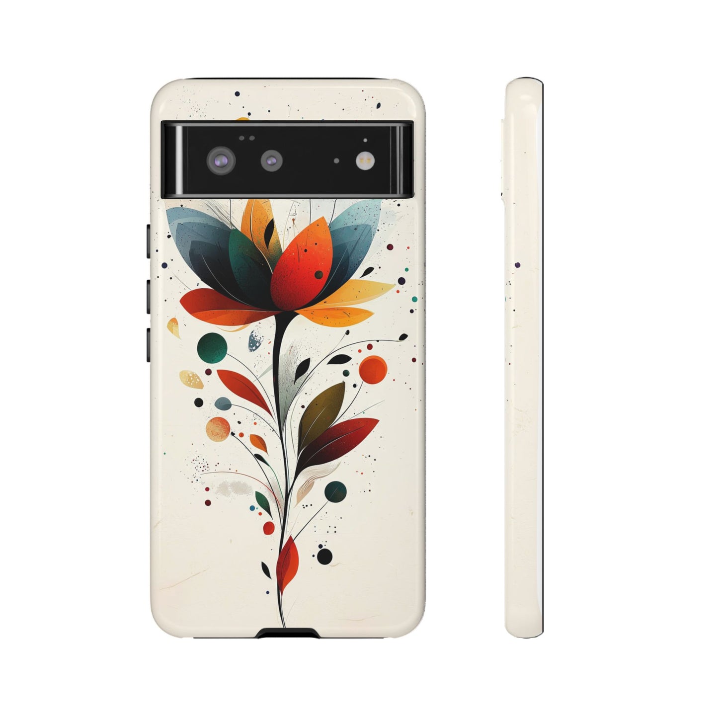 Celestial Petals – Abstract Floral Burst Phone Case for iPhone, Pixel & Samsung