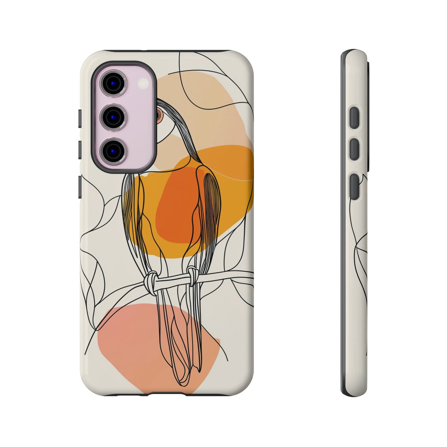 Tropical Lines: Abstract Toucan Art Phone Case for iPhone, Samsung & Pixel