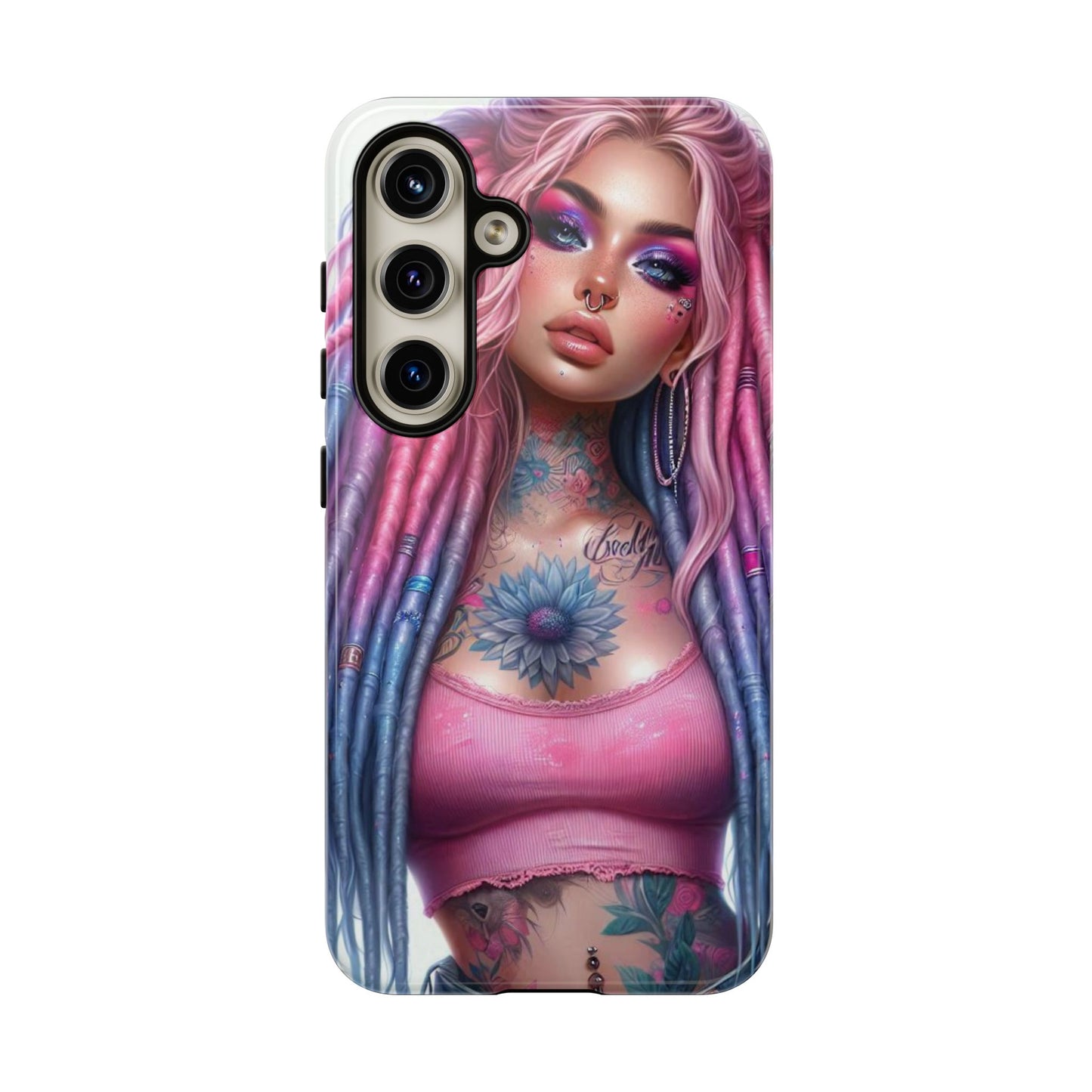 Boho Dream – Vibrant Dreadlocks & Floral Ink Mobile Cover