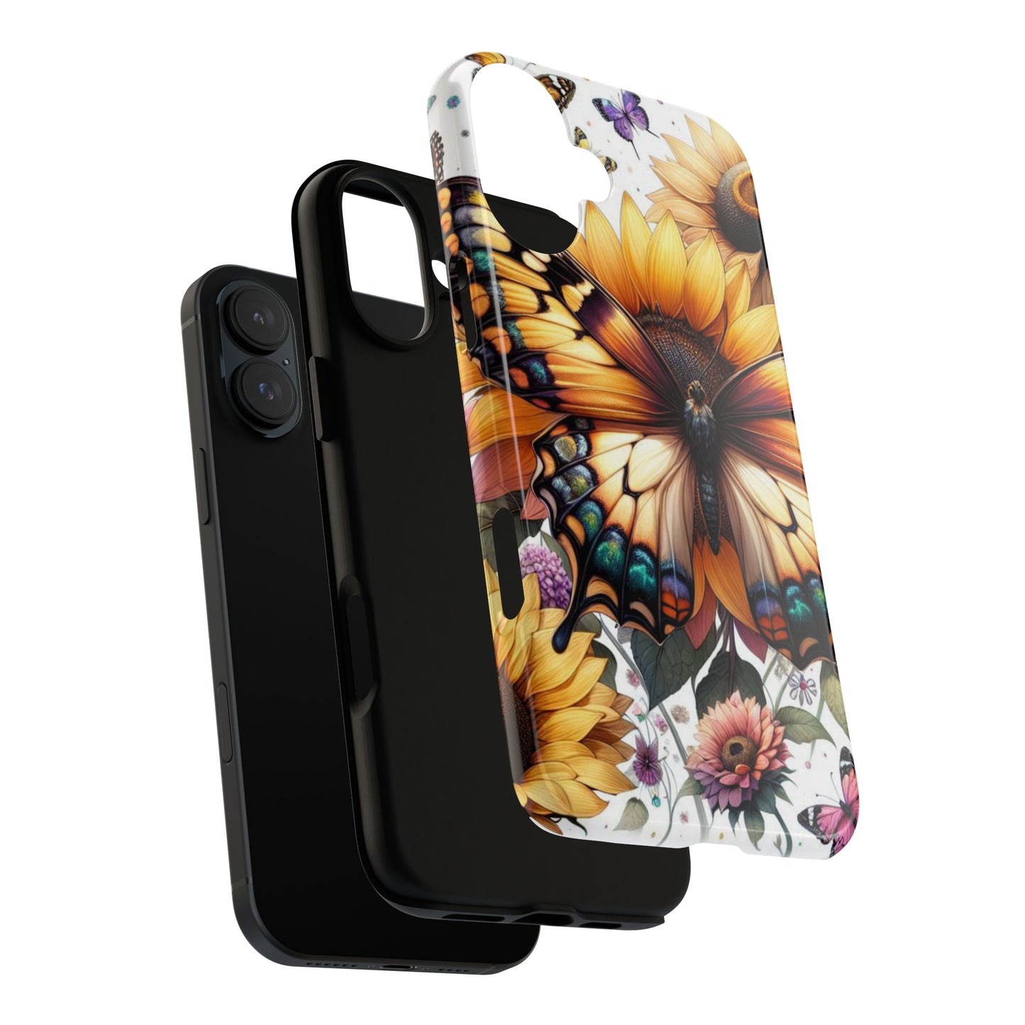 Golden Wings – Sunflower & Butterfly Wonderland Mobile Cover