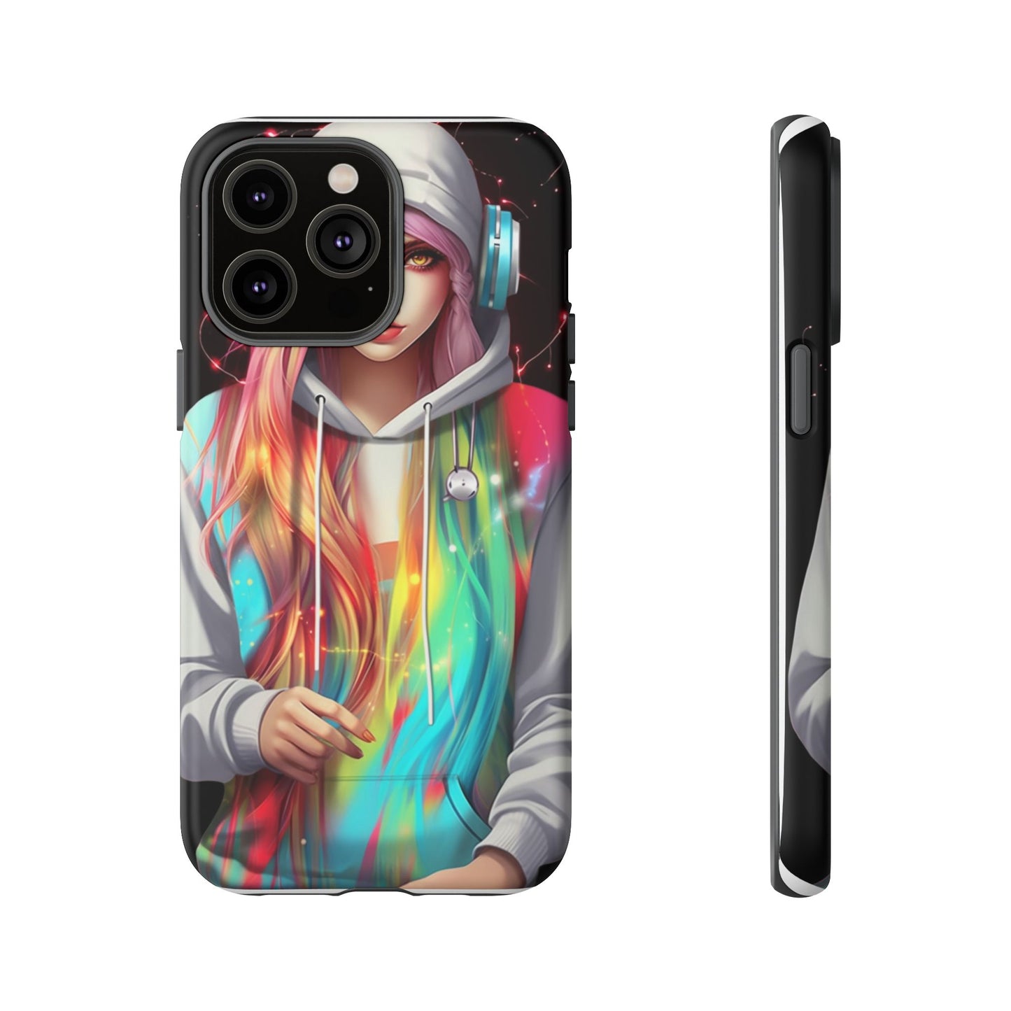 Anime Girl Phone Case - Cute Aesthetic Cover for iPhone, Samsung & Google Pixel, Girly Phone Case, Kawaii Phone Case, Anime Lover Gift