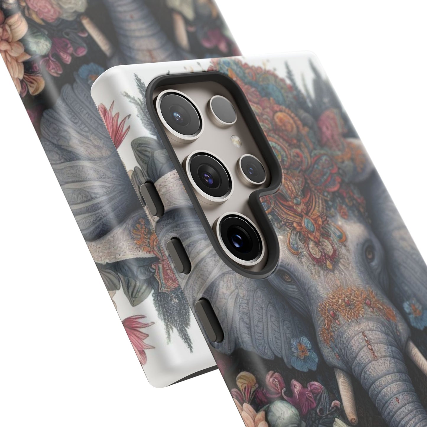 Regal Ornate Elephant Mobile Cover – Majestic Bohemian Art