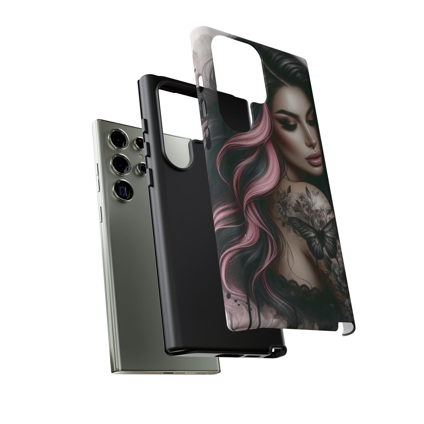 Butterfly Noir – Gothic Beauty & Inked Elegance Mobile Cover
