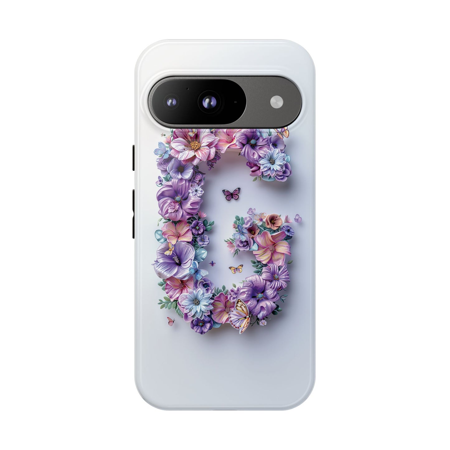 Floral Letter G Phone Case β Personalized Aesthetic Cover for iPhone, Samsung & Google Pixel