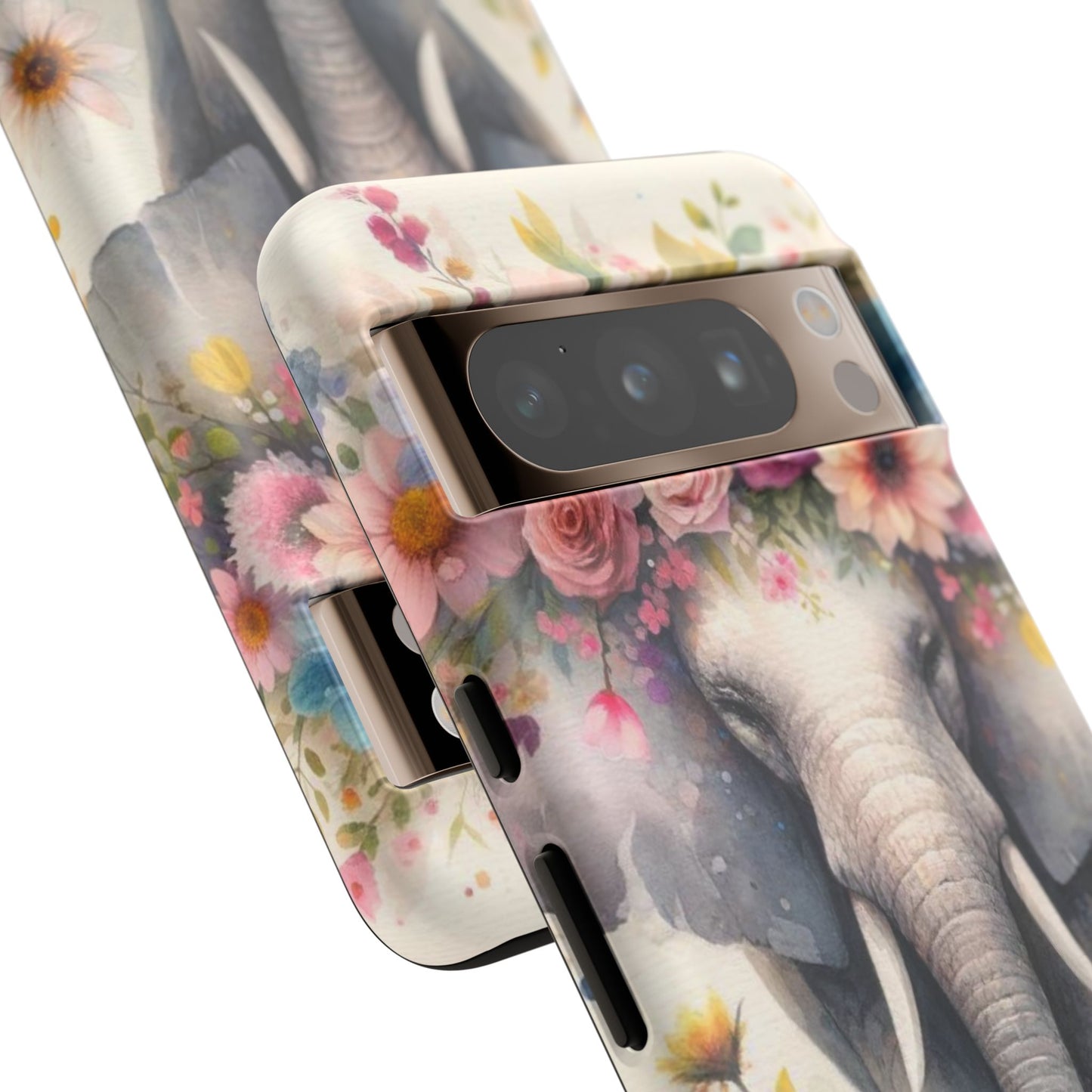 Watercolor Floral Elephant Mobile Cover – Dreamy Artistic Design