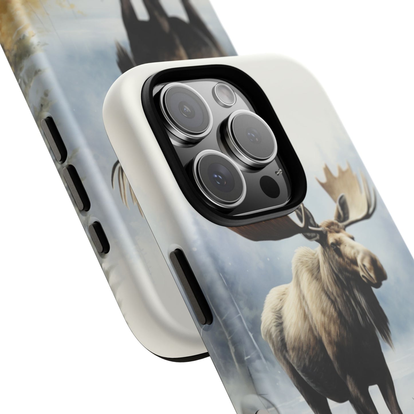 Majestic Moose Print Phone Case β Durable & Stylish Wildlife Design - iPhone, Samsung & Google Pixel Cover - Artistic Elk Phone Case, Animal Lover Gift