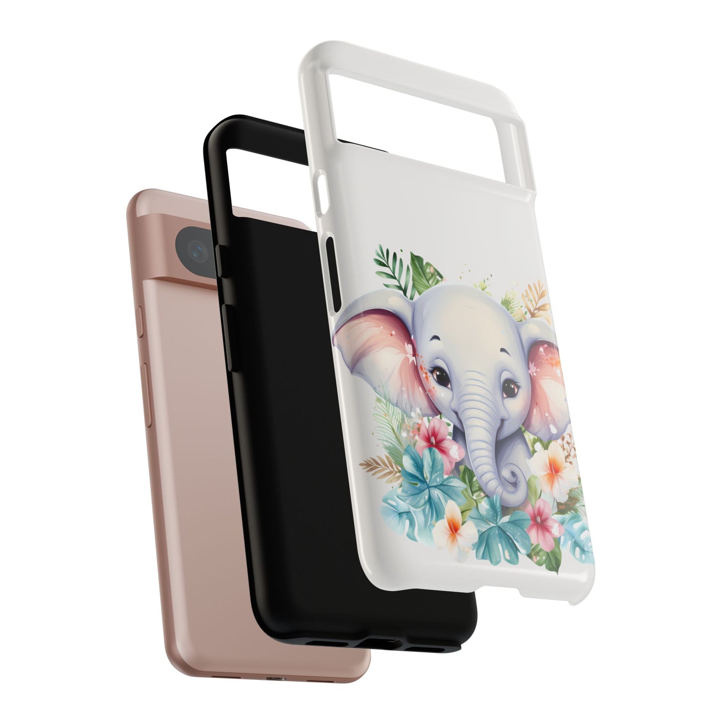 Adorable Baby Elephant Mobile Cover – Floral Fantasy Art