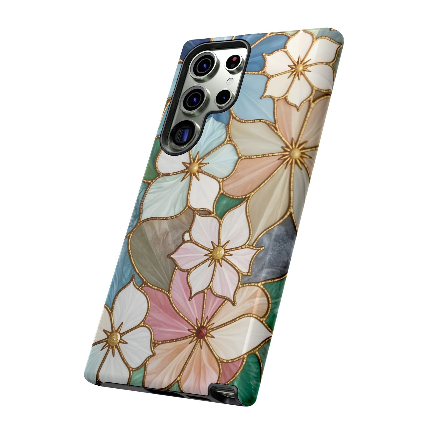 Floral Symphony: Stained Glass Elegance