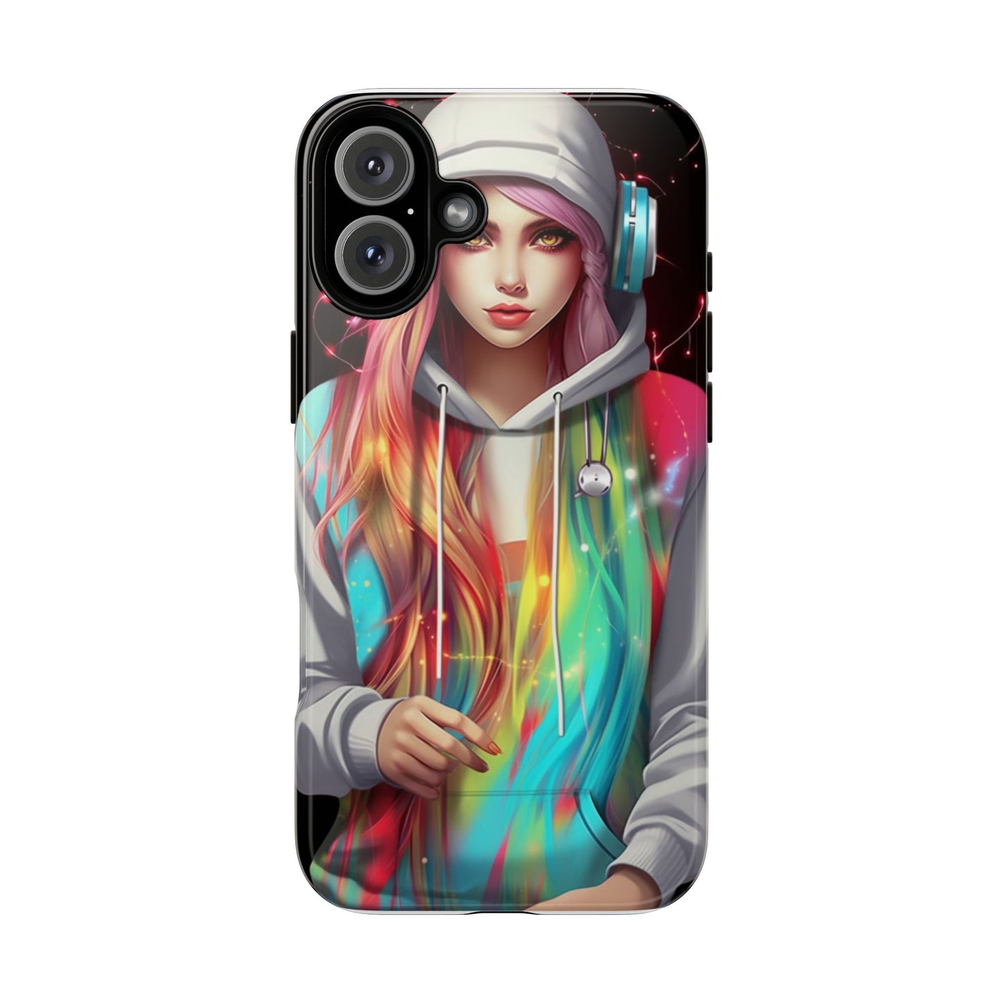 Anime Girl Phone Case - Cute Aesthetic Cover for iPhone, Samsung & Google Pixel, Girly Phone Case, Kawaii Phone Case, Anime Lover Gift