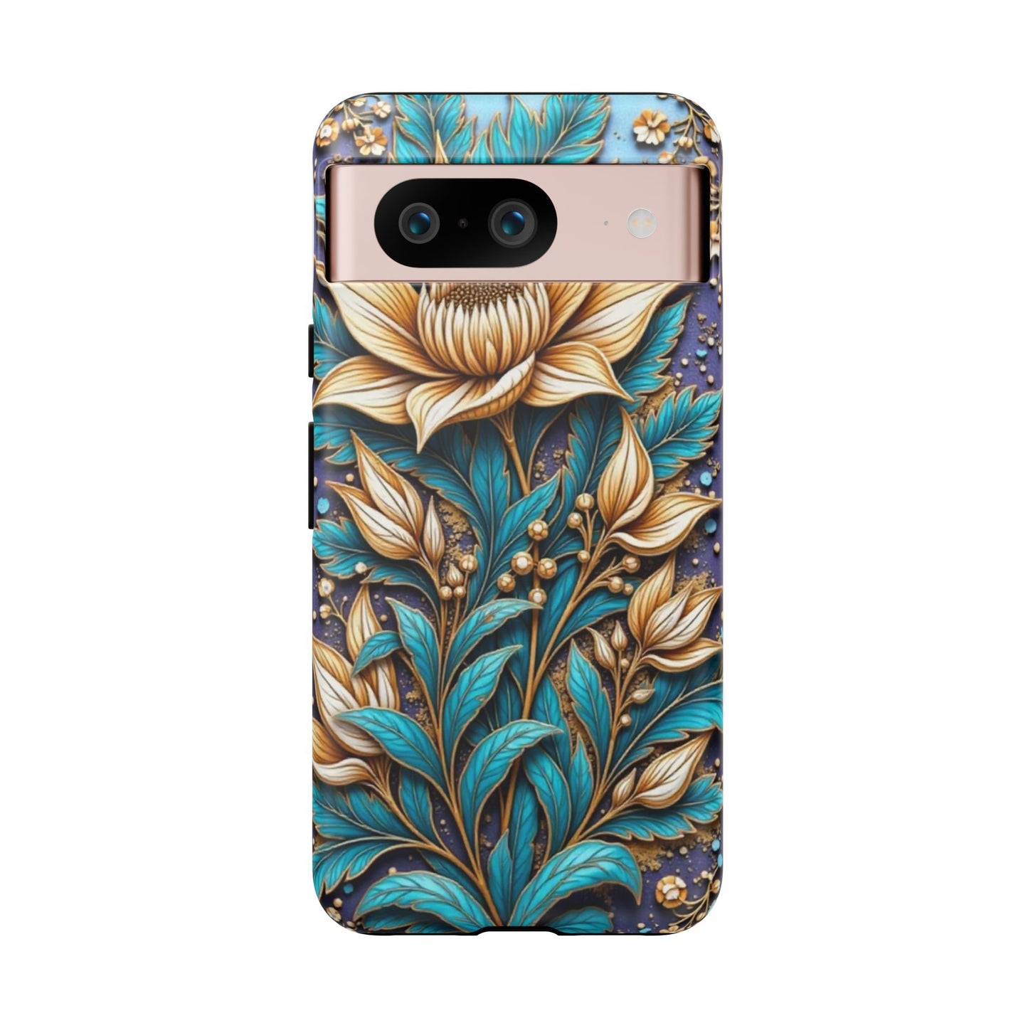 Golden Chrysanthemum: Floral Stained Glass Masterpiece