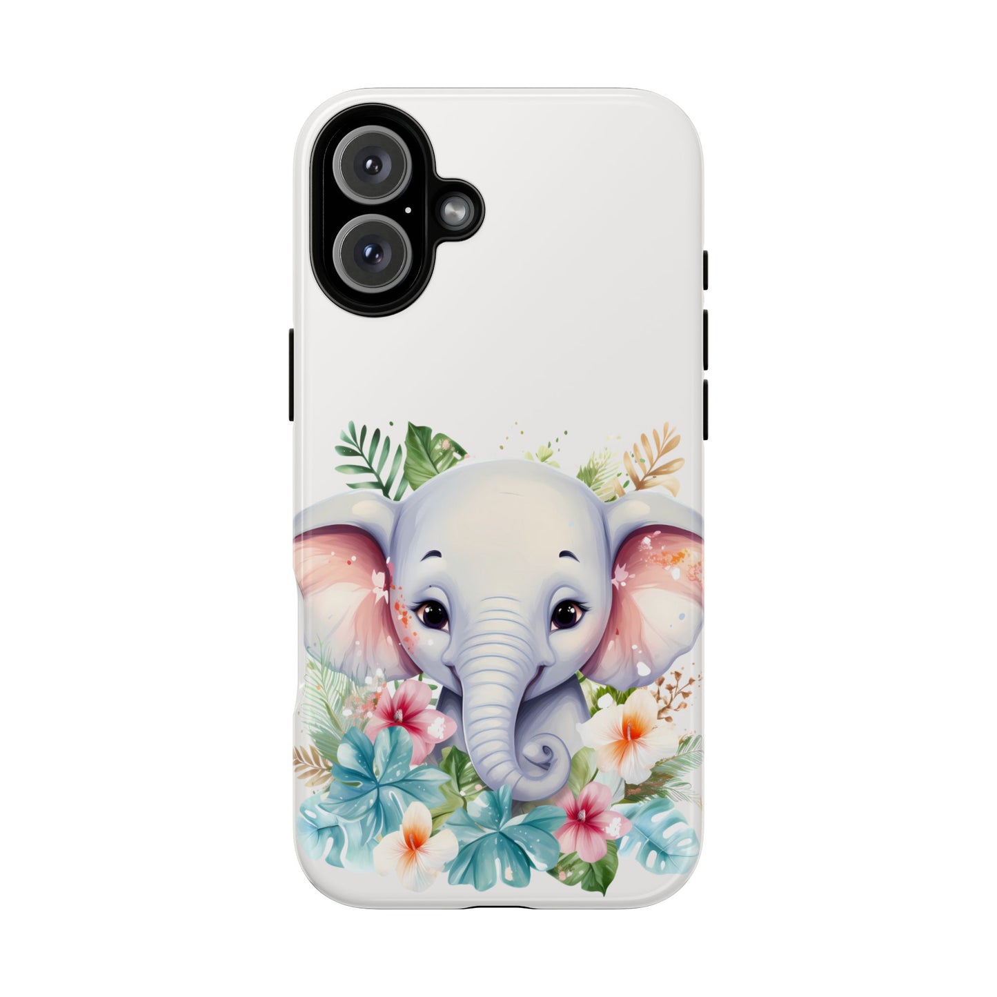 Adorable Baby Elephant Mobile Cover – Floral Fantasy Art